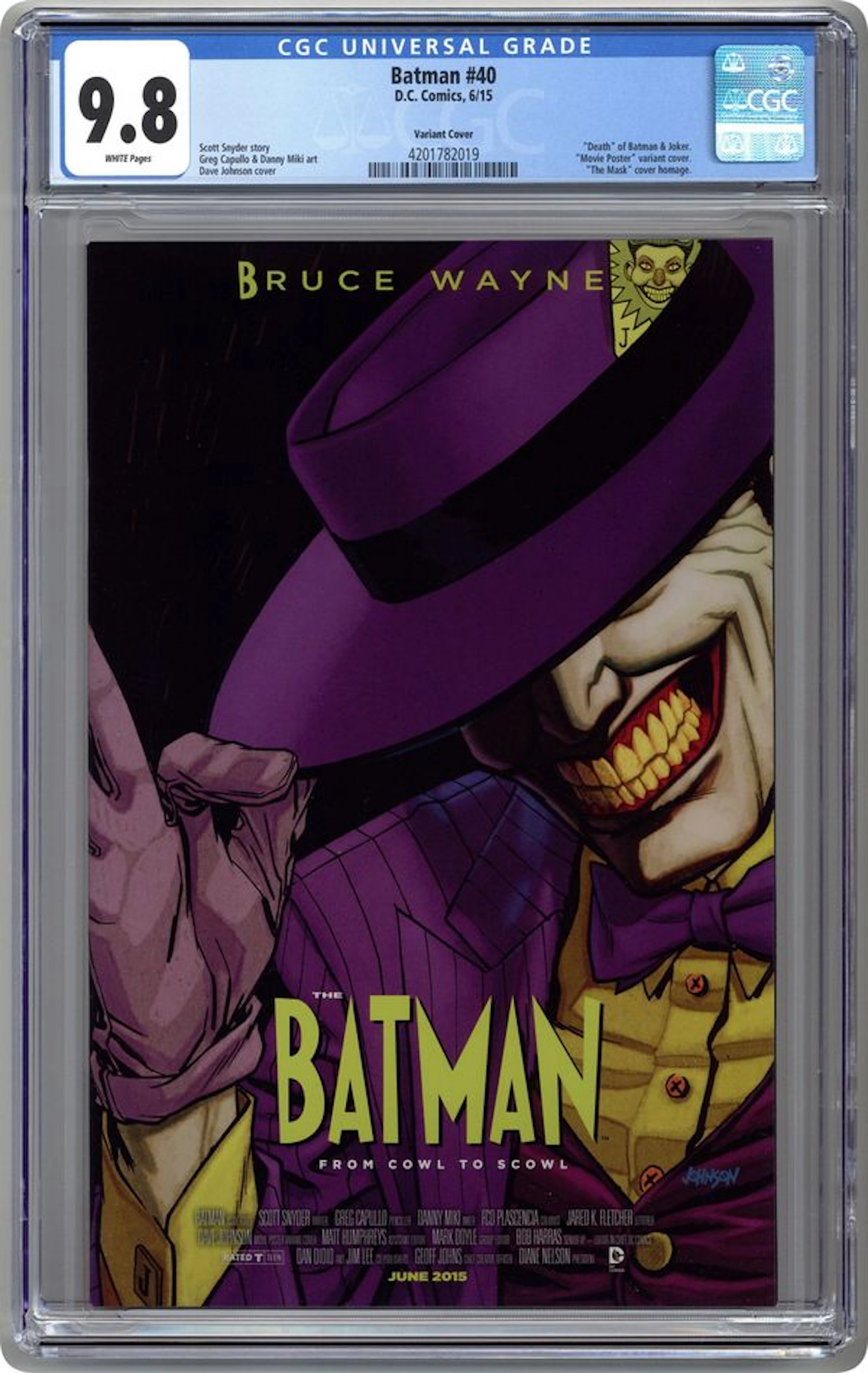 Batman (2011 2nd Series) 40B CGC 9.8