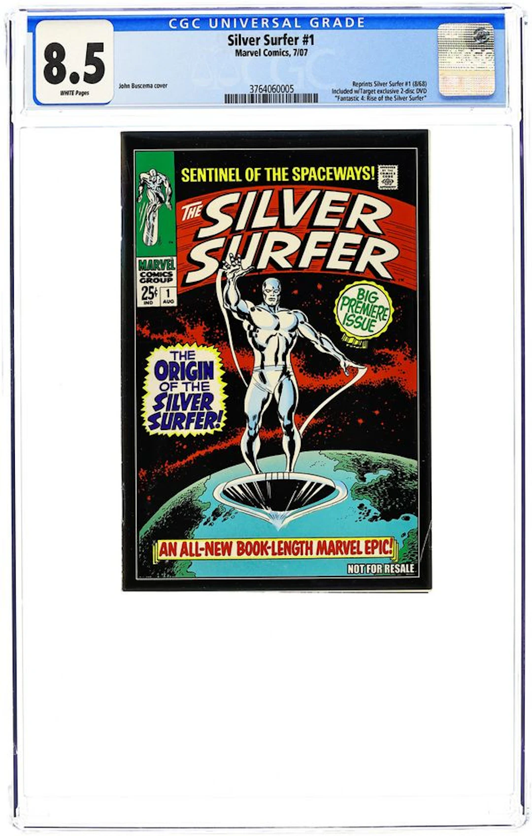 Silver Surfer (2007) DVD Mini Comic Reprint 1 CGC 8.5