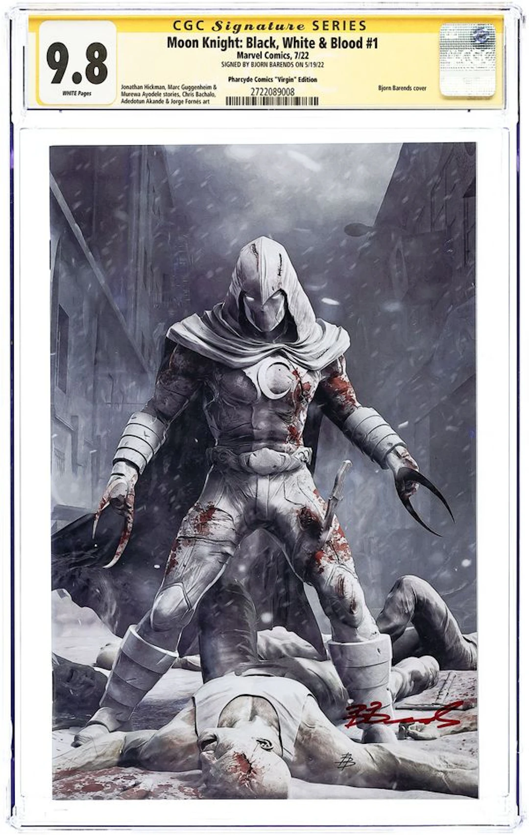 Moon Knight Black White and Blood (2022 Marvel) 1PHARCYDE.B CGC 9.8 SS Barends