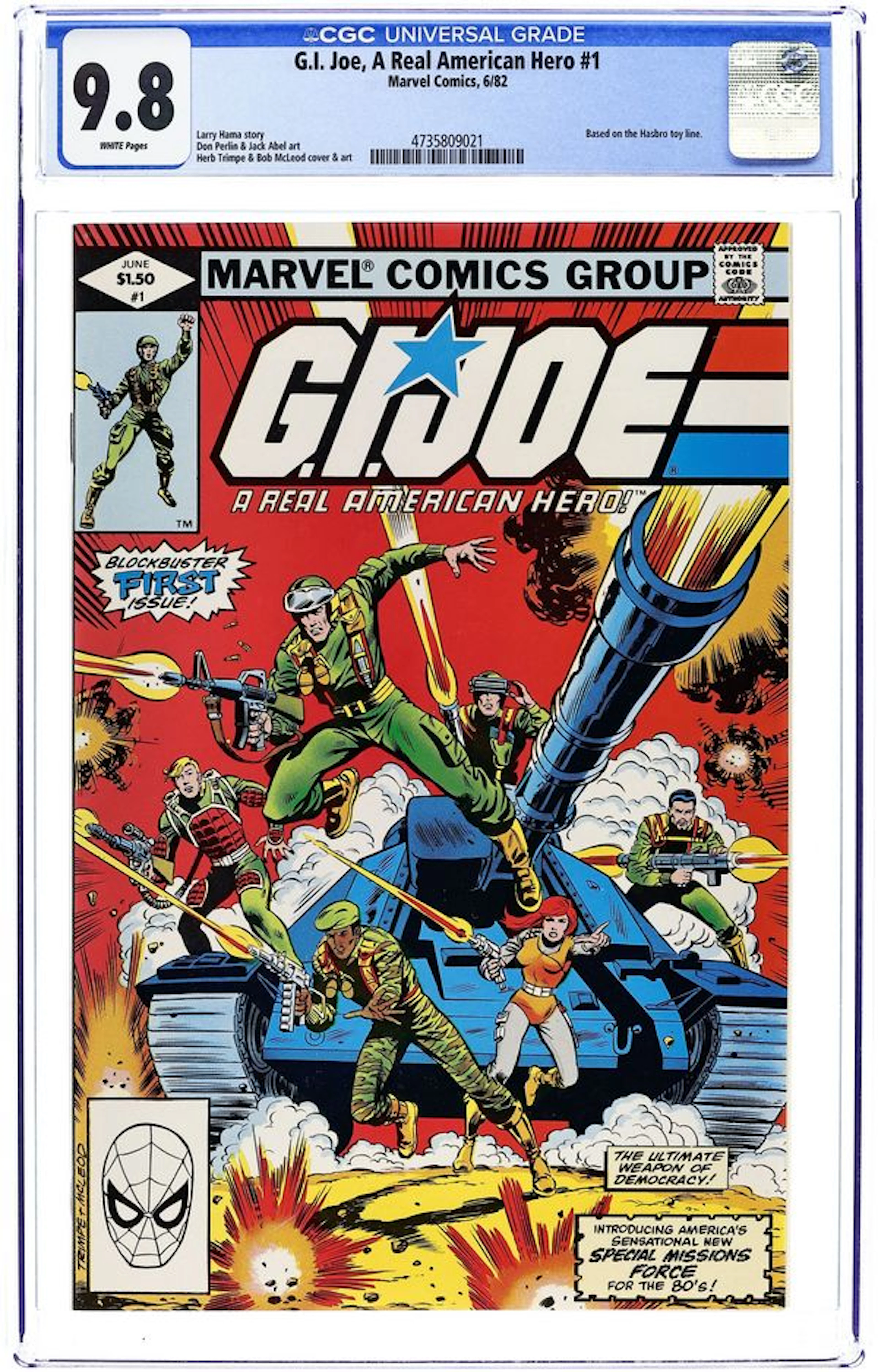 GI Joe A Real American Hero (1982 Marvel) 1D CGC 9.8