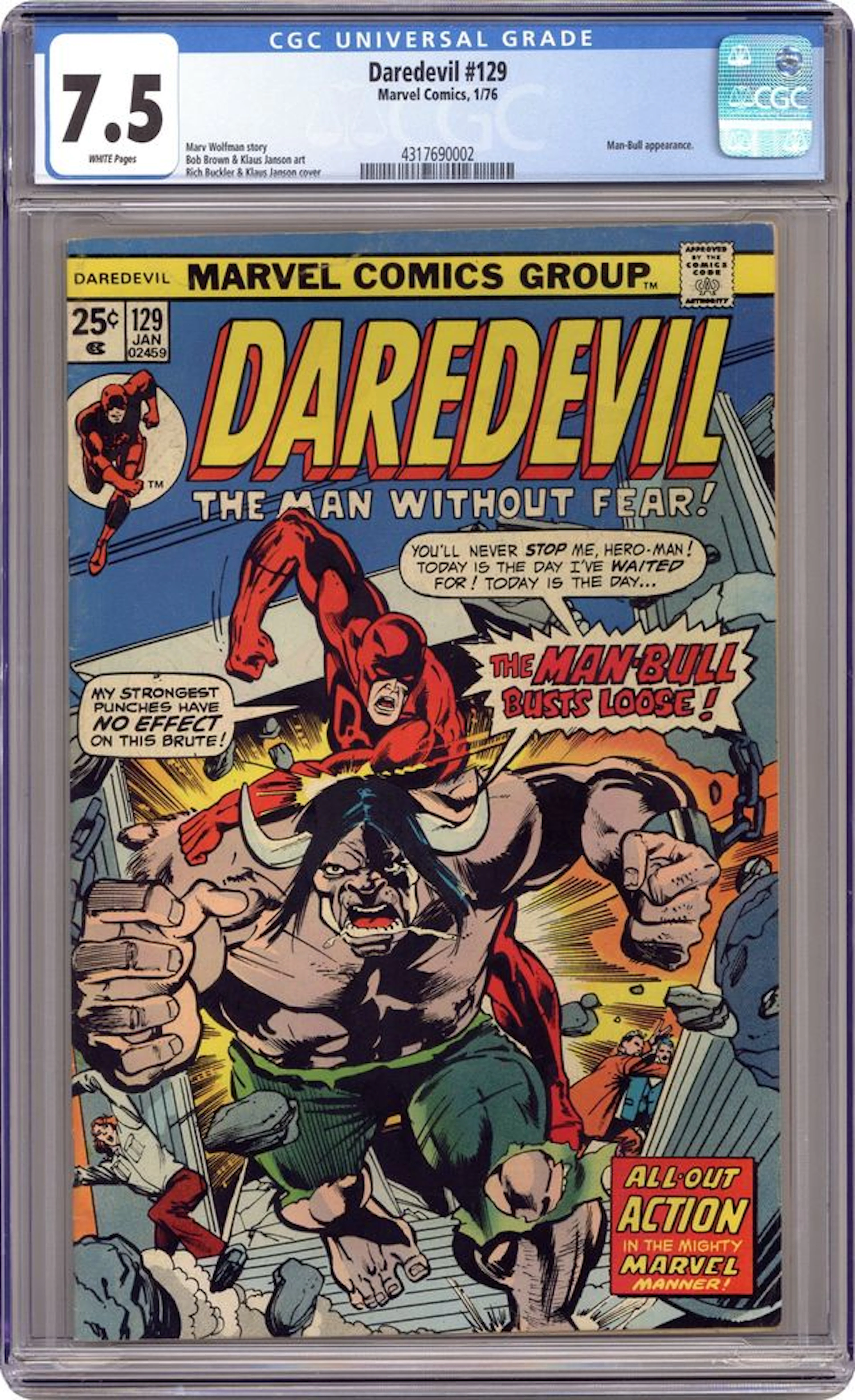 Daredevil (1964 1st Series) 129 CGC 7.5