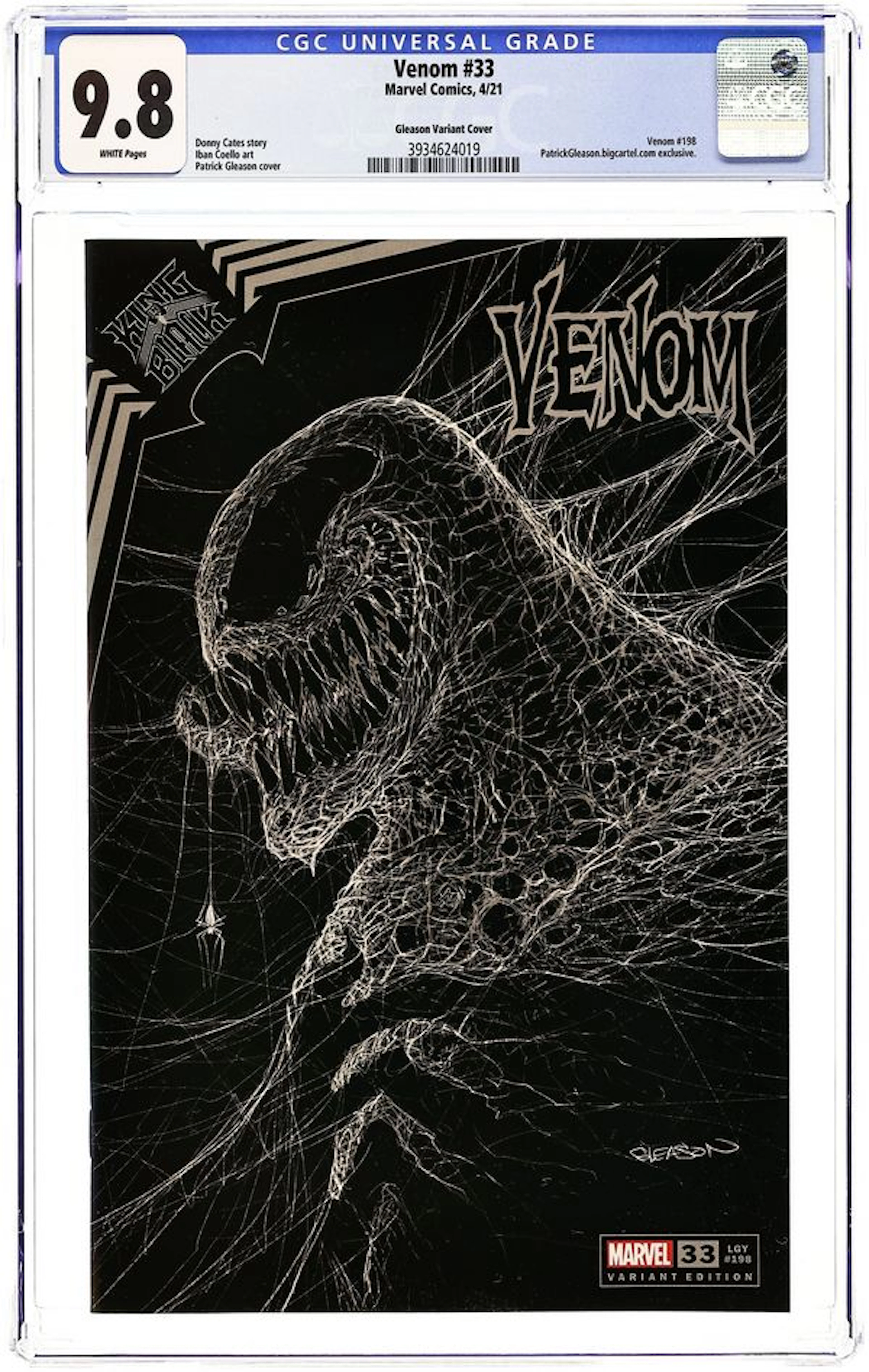 Venom (2018 Marvel) 33GLEASON.A CGC 9.8