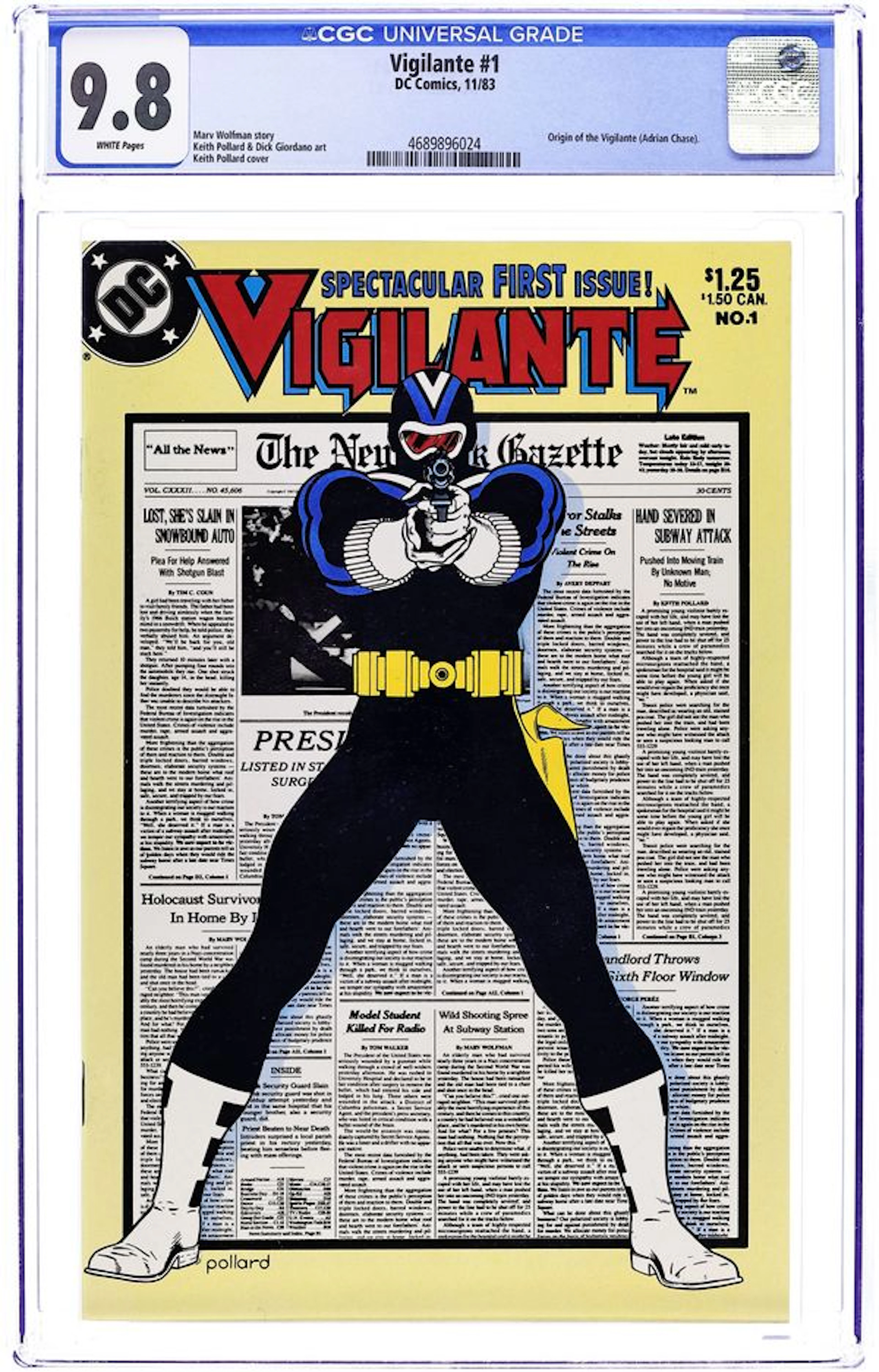 Vigilante (1983 1st Series) 1 CGC 9.8