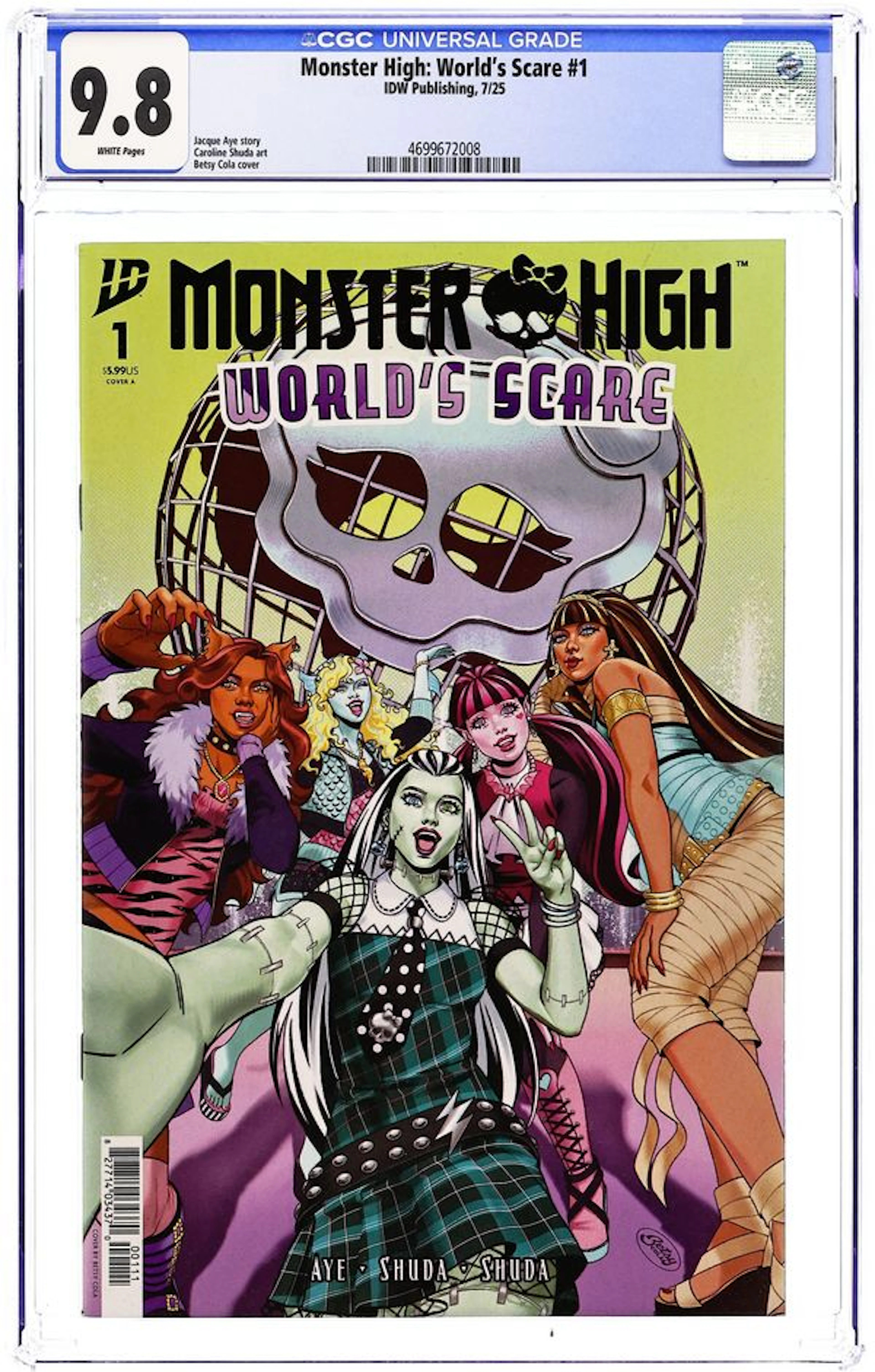 Monster High World's Scare (2025 IDW) 1A CGC 9.8