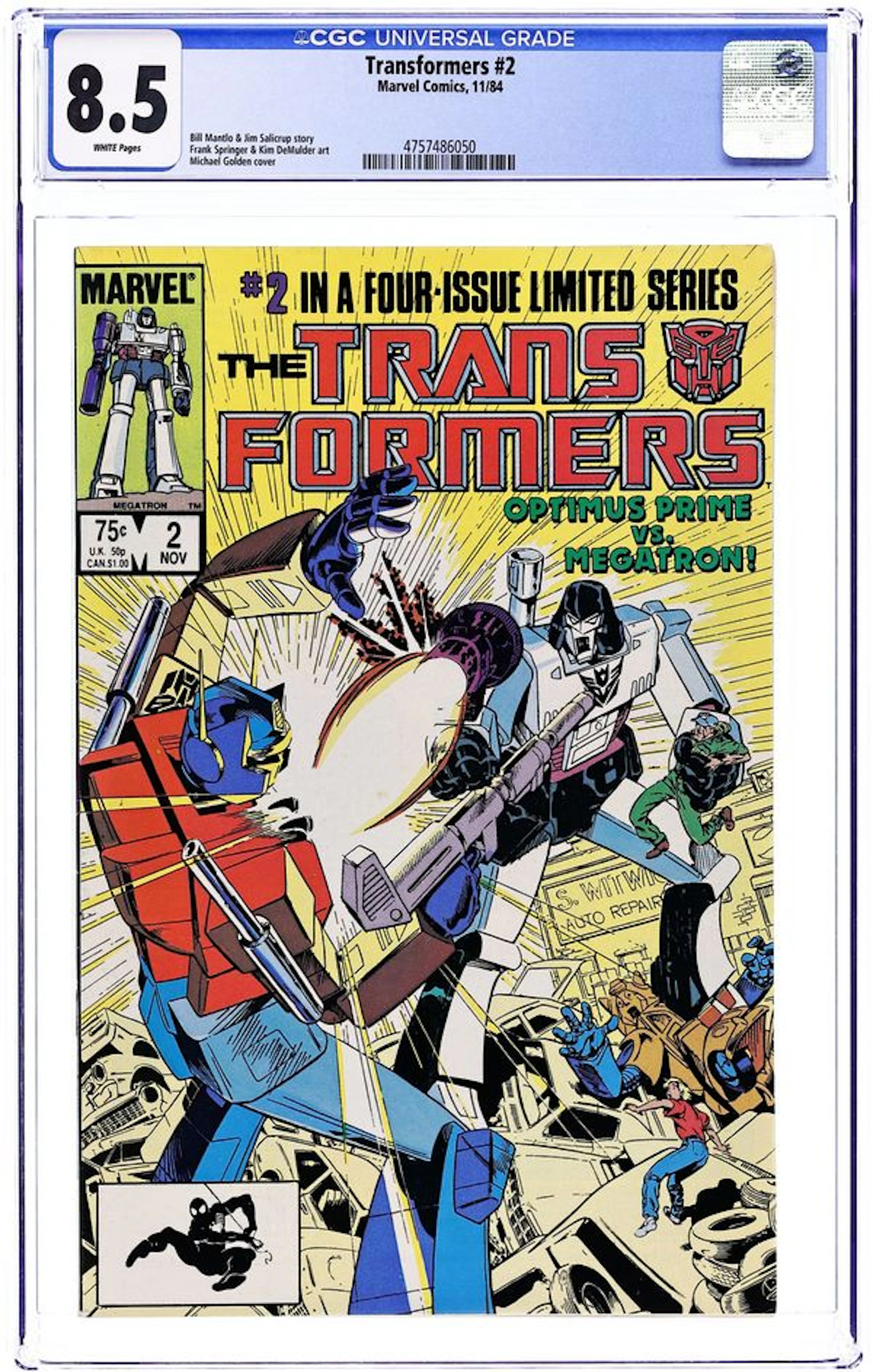 Transformers (1984 Marvel) 2D CGC 8.5