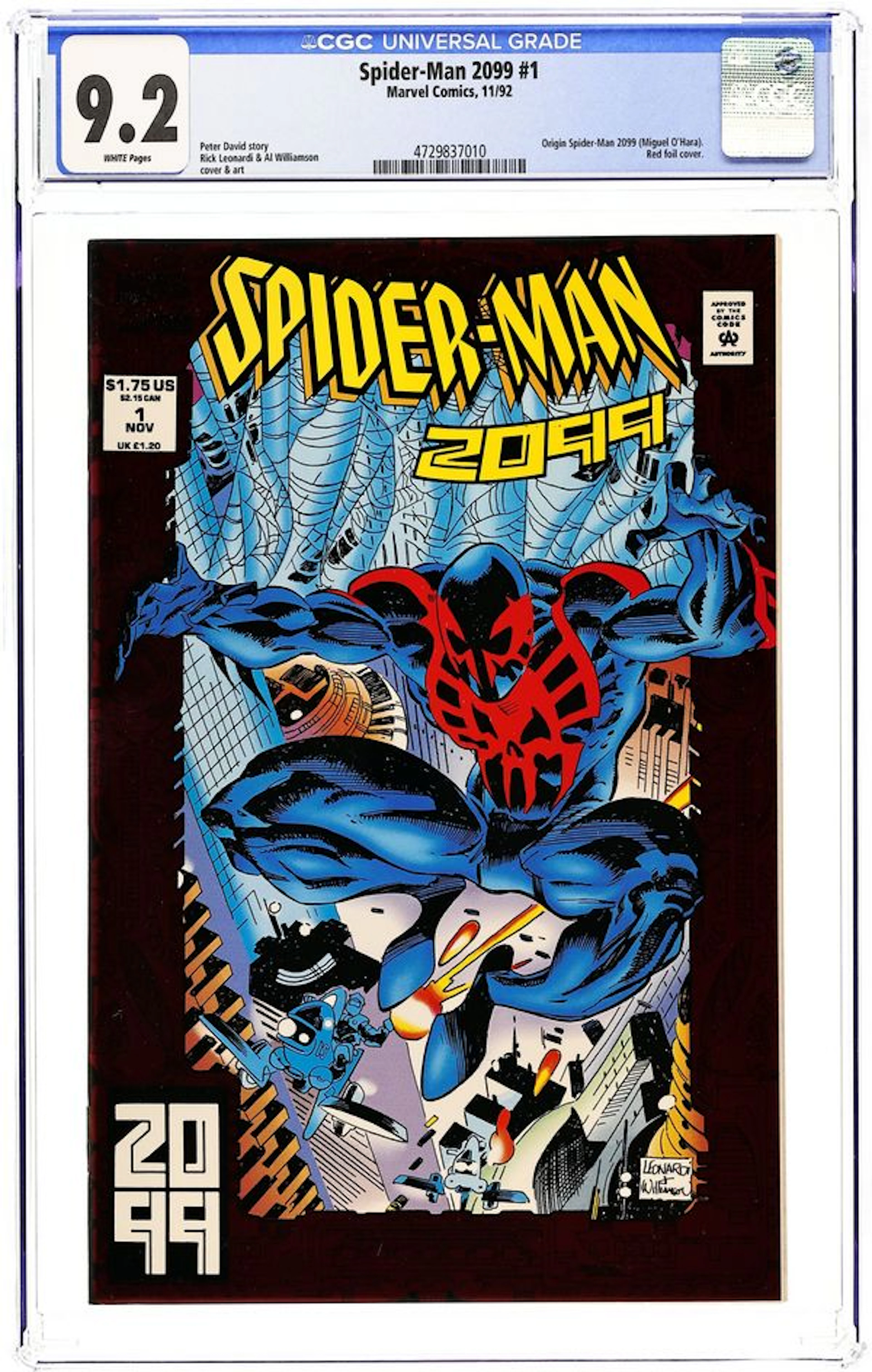 Spider-Man 2099 (1992 1st Series) 1 CGC 9.2