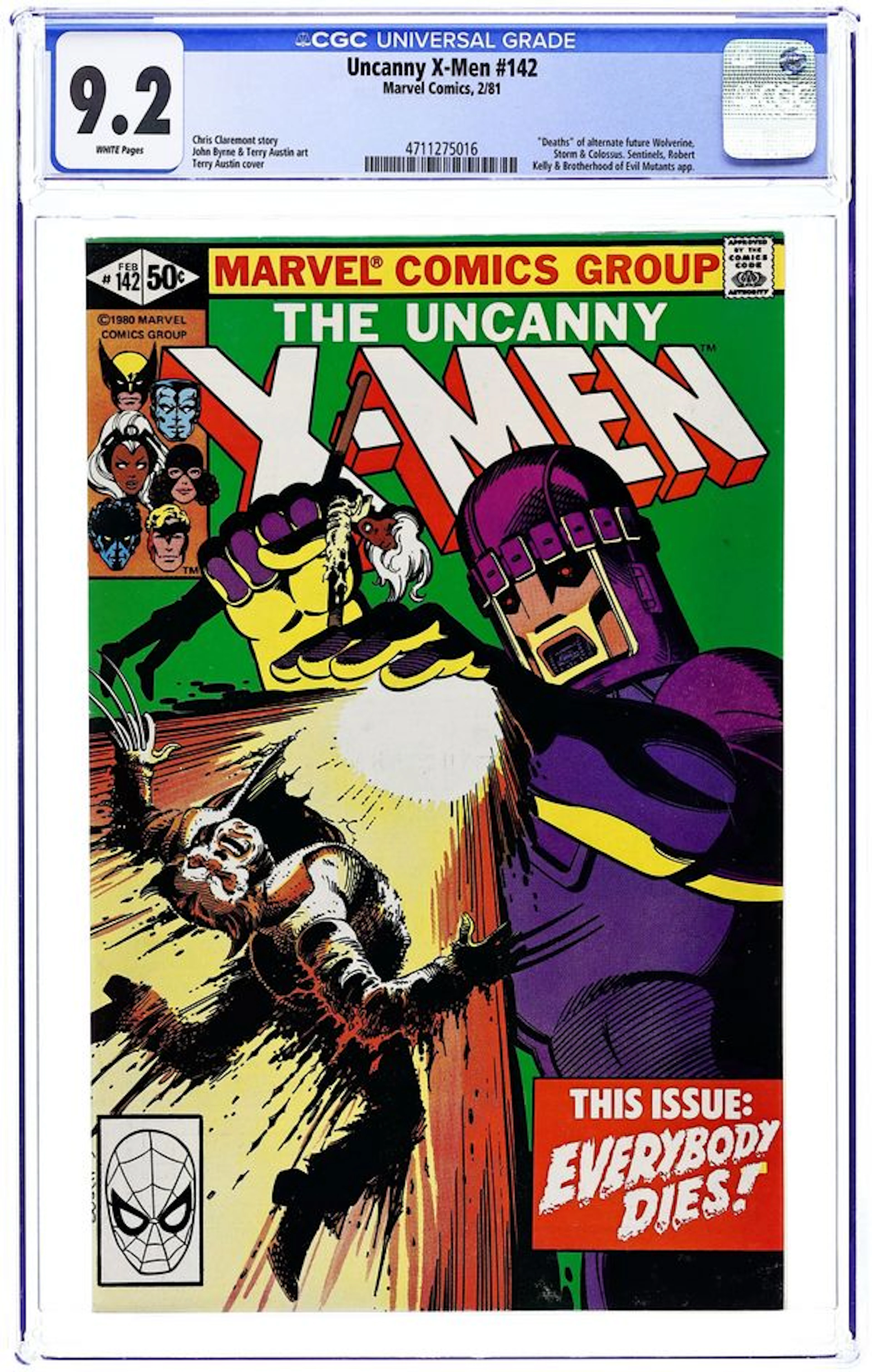 Uncanny X-Men (1963 1st Series) 142D CGC 9.2