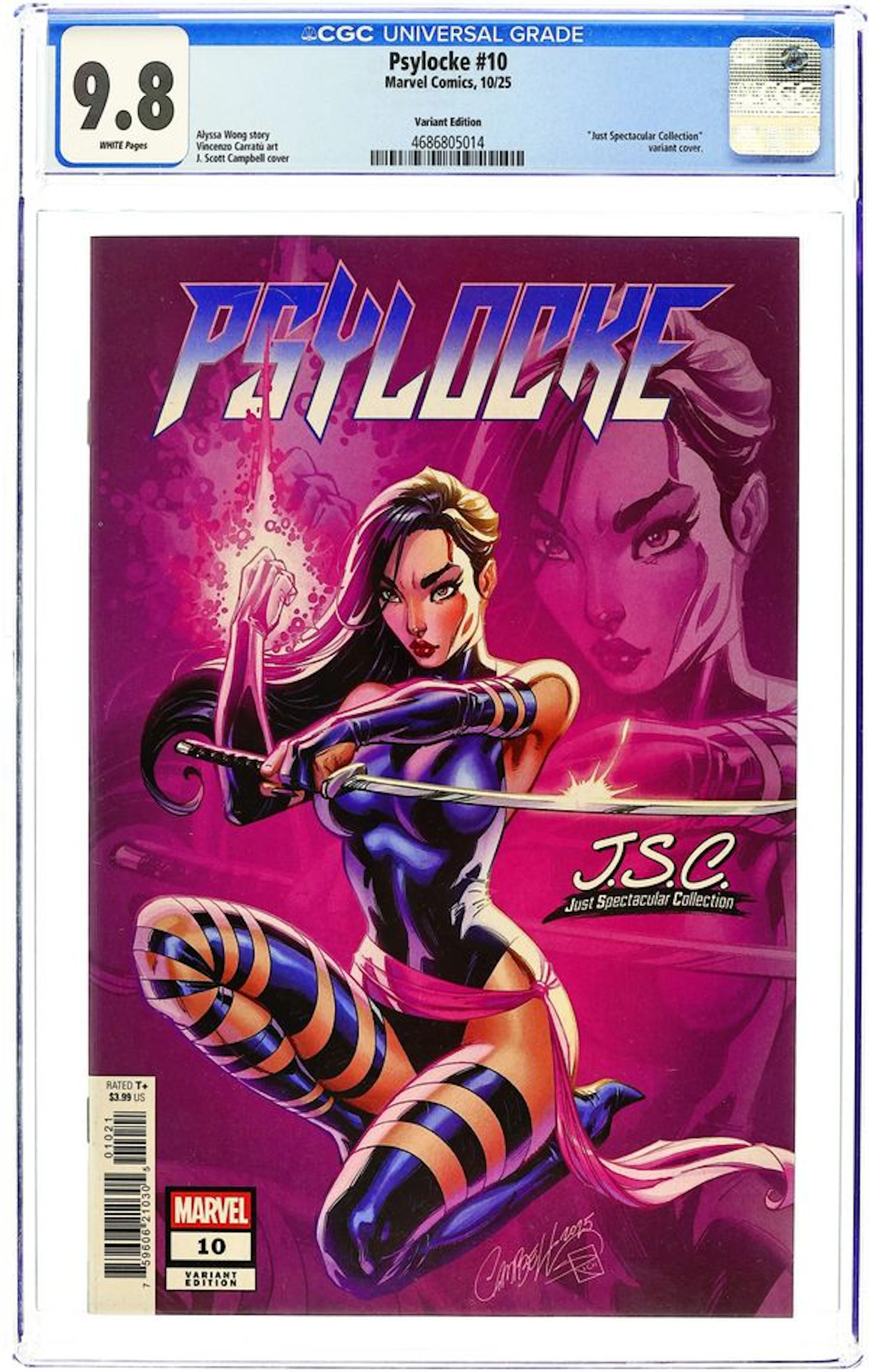 Psylocke (2025 Marvel) 10B CGC 9.8