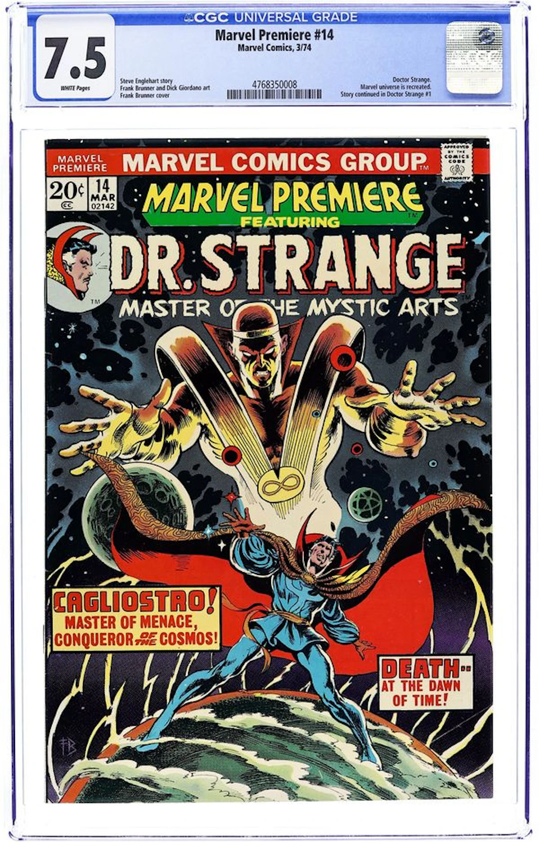 Marvel Premiere (1972) 14 CGC 7.5