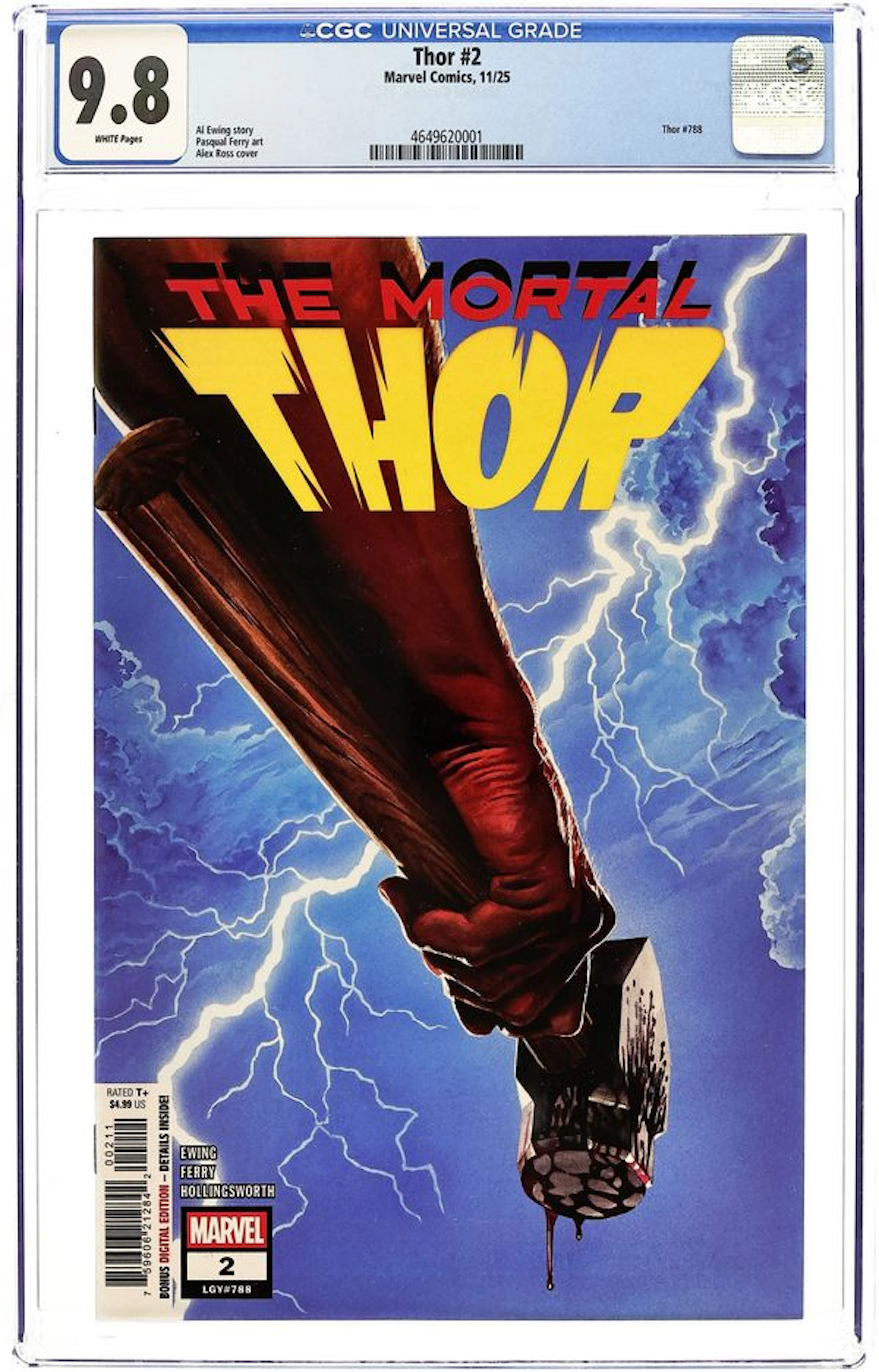 Thor (2025 Marvel 7th Series) Mortal Thor 2A CGC 9.8
