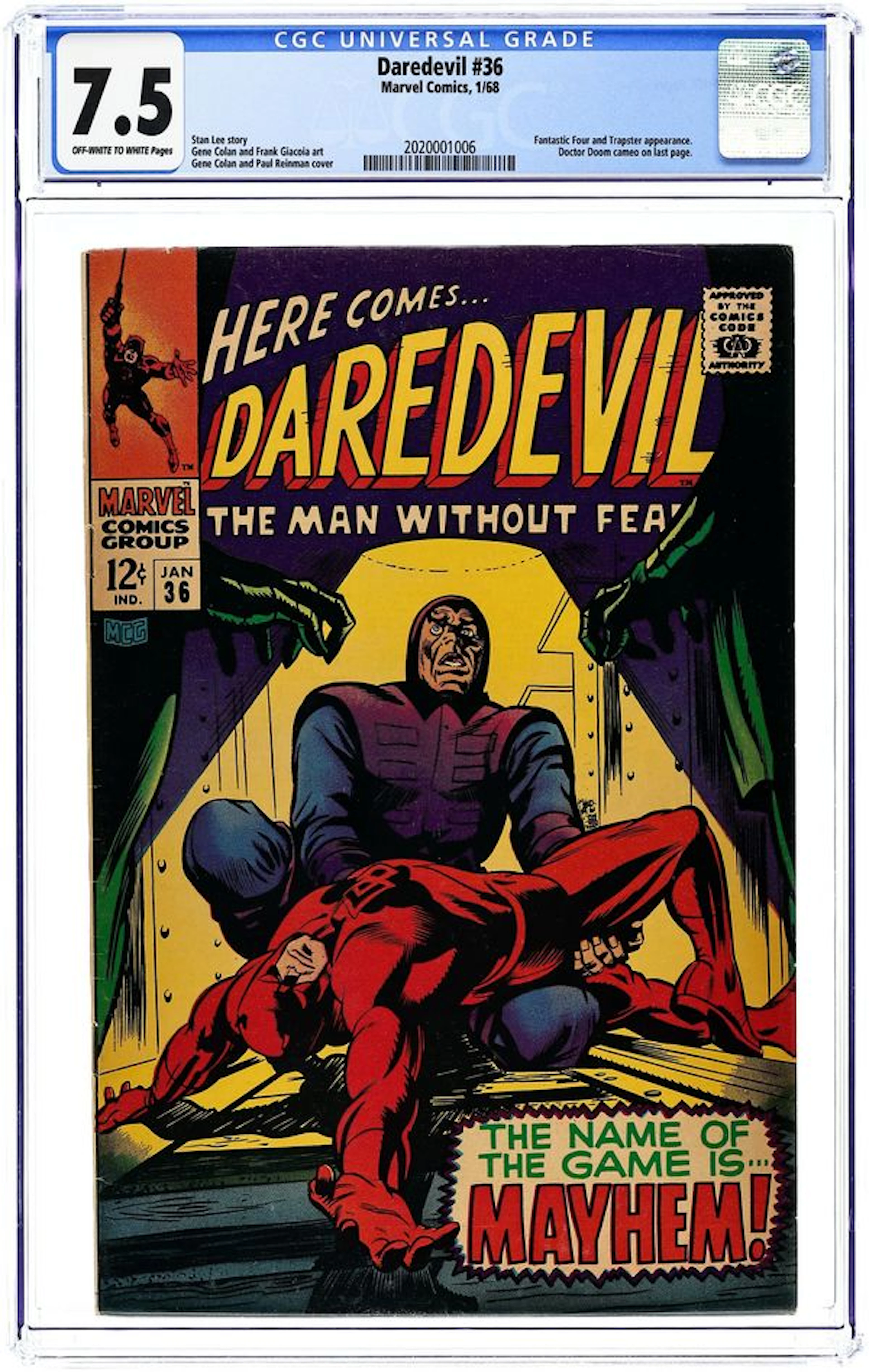 Daredevil (1964 1st Series) 36 CGC 7.5