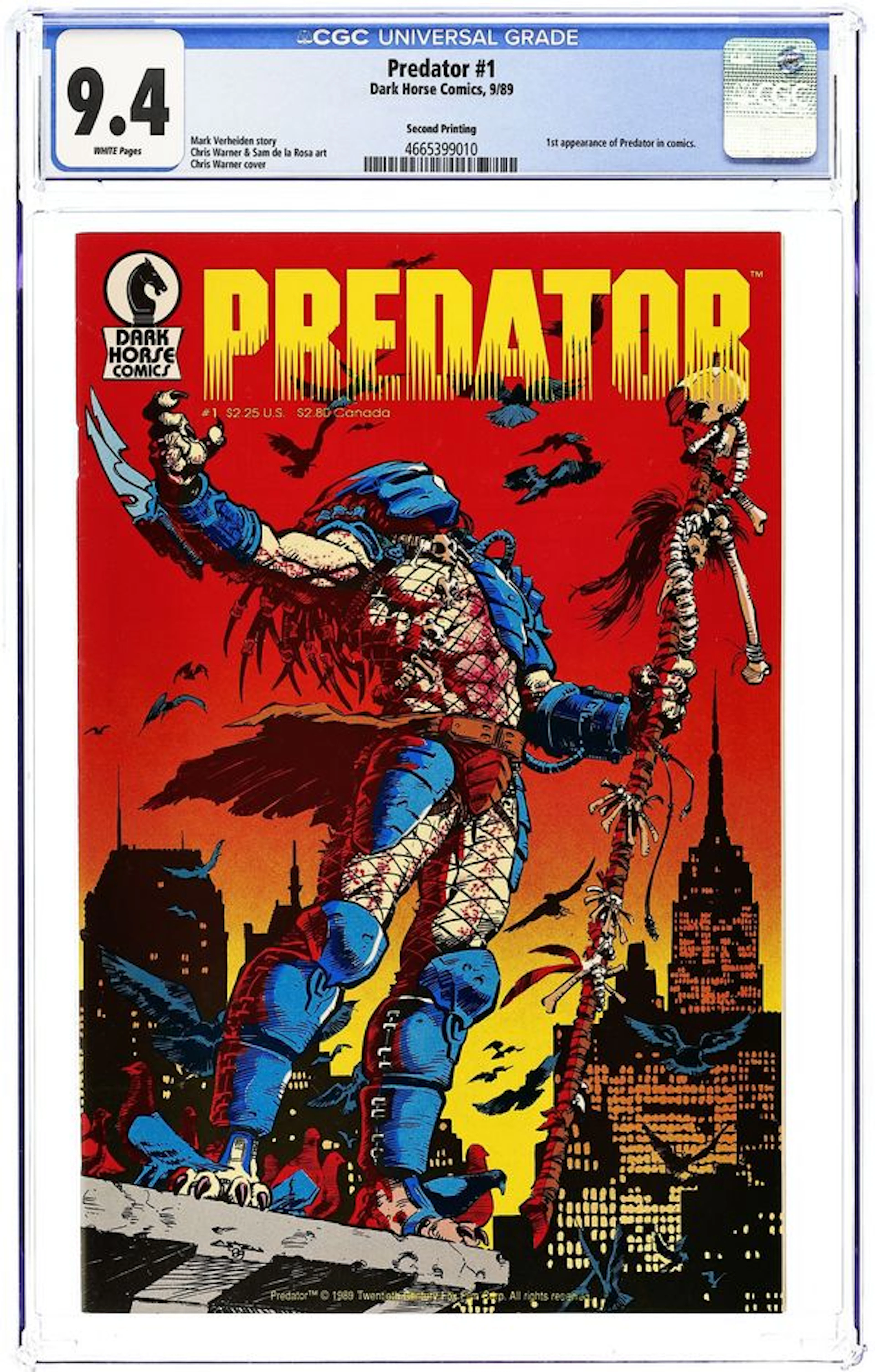 Predator (1989) 1REP.2ND CGC 9.4