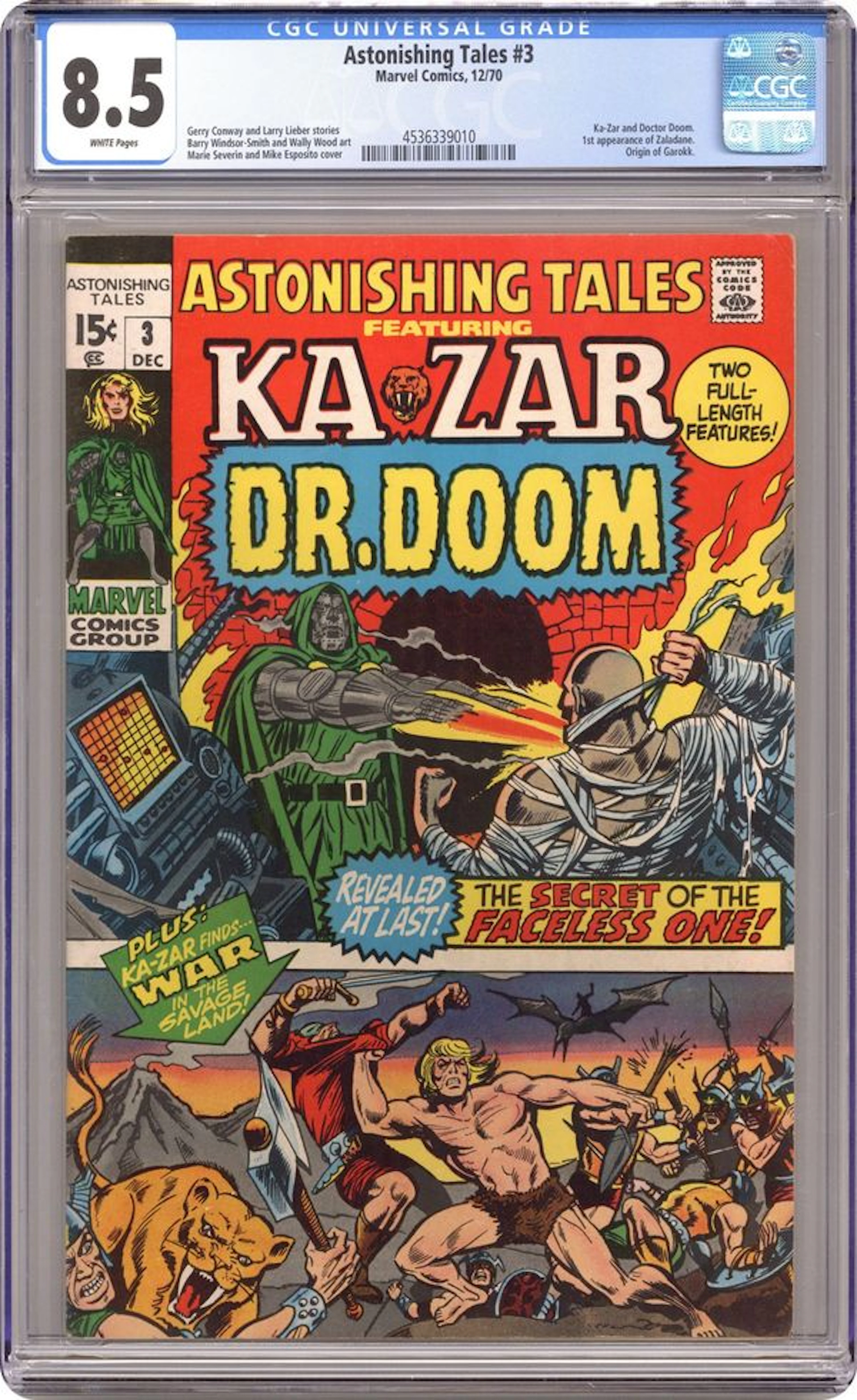 Astonishing Tales (1970) 3 CGC 8.5