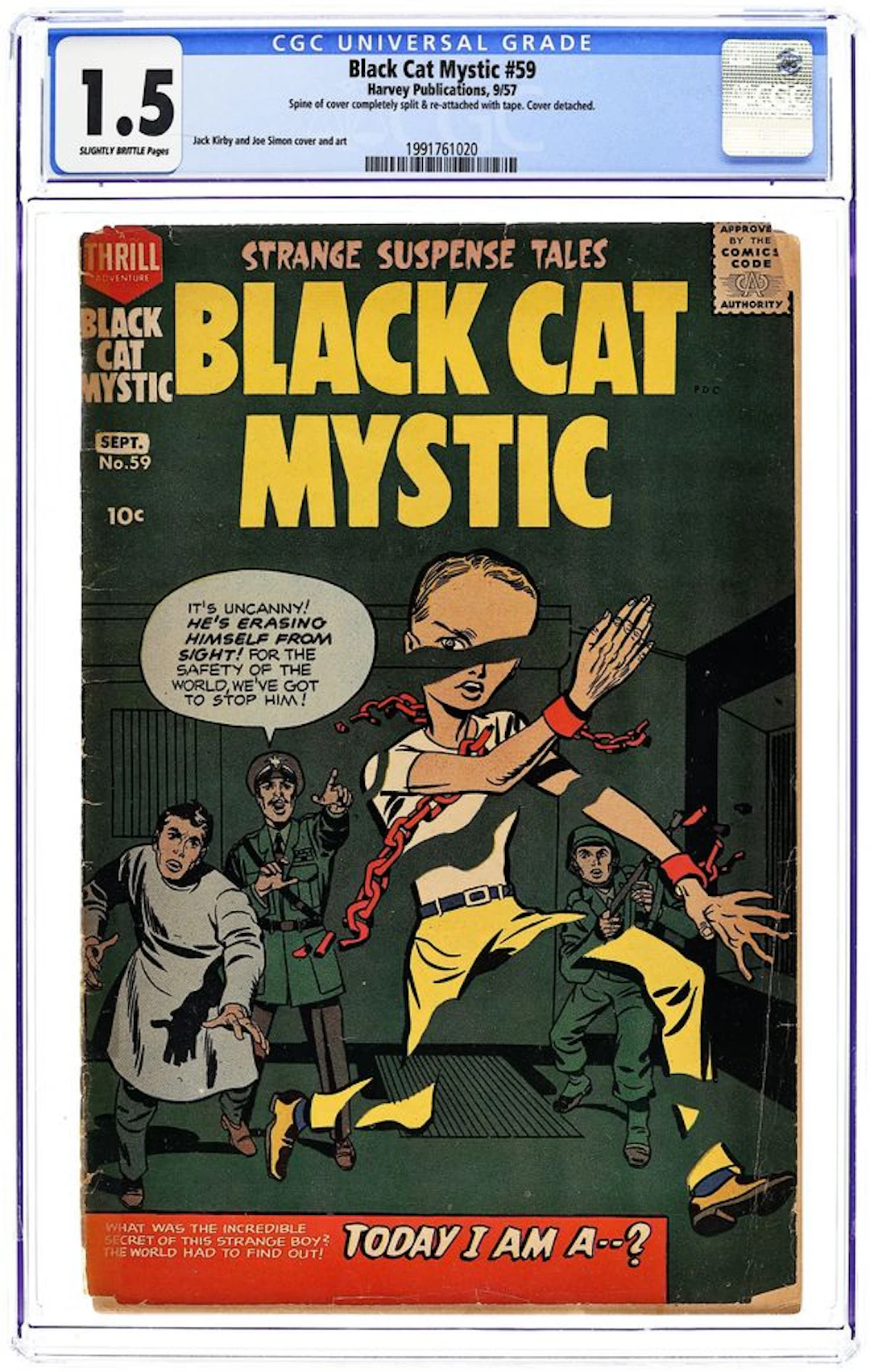 Black Cat Mystery (1951-1963 Harvey) 59 CGC 1.5