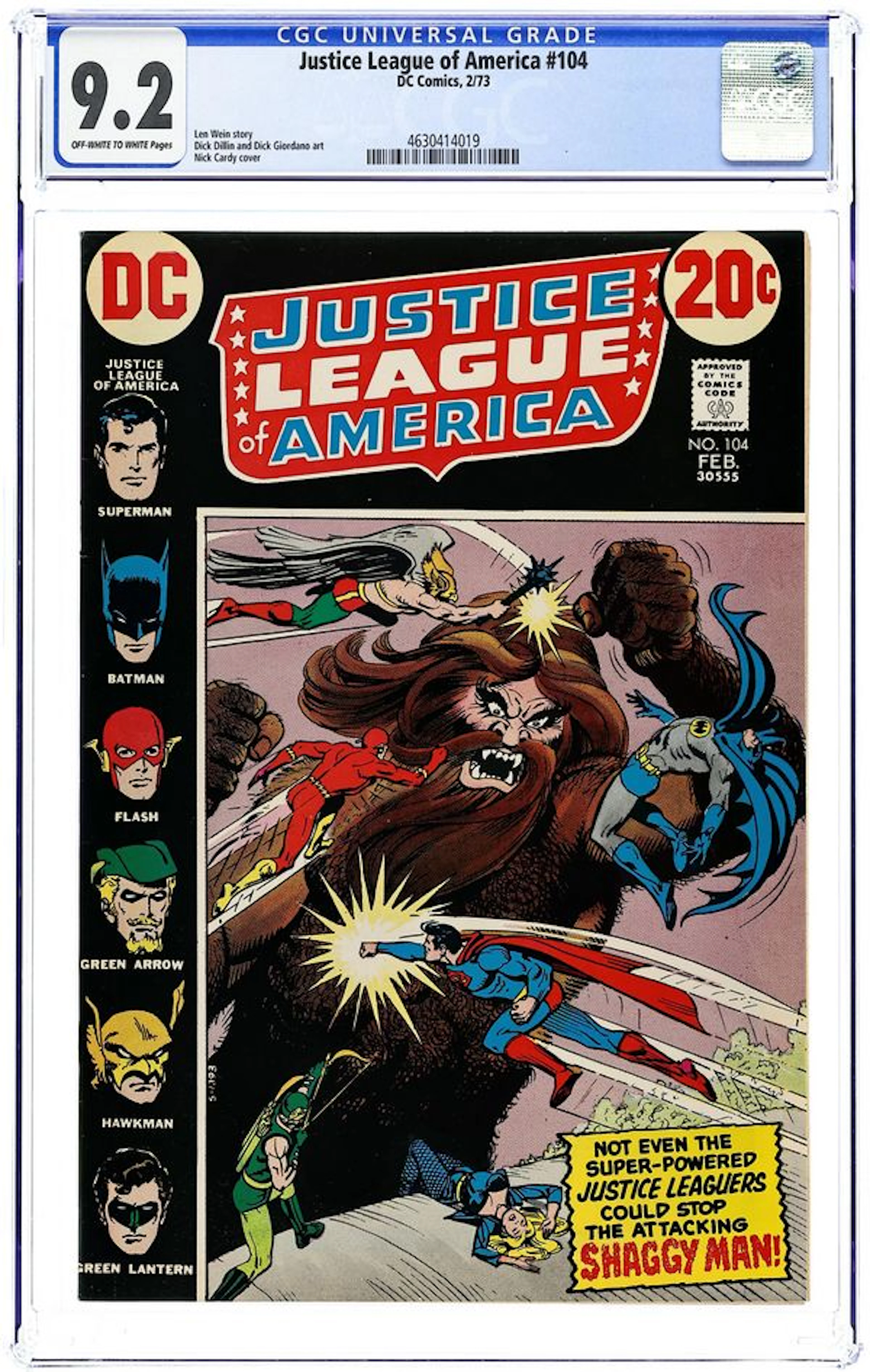 Justice League of America (1960 1st Series) 104 CGC 9.2