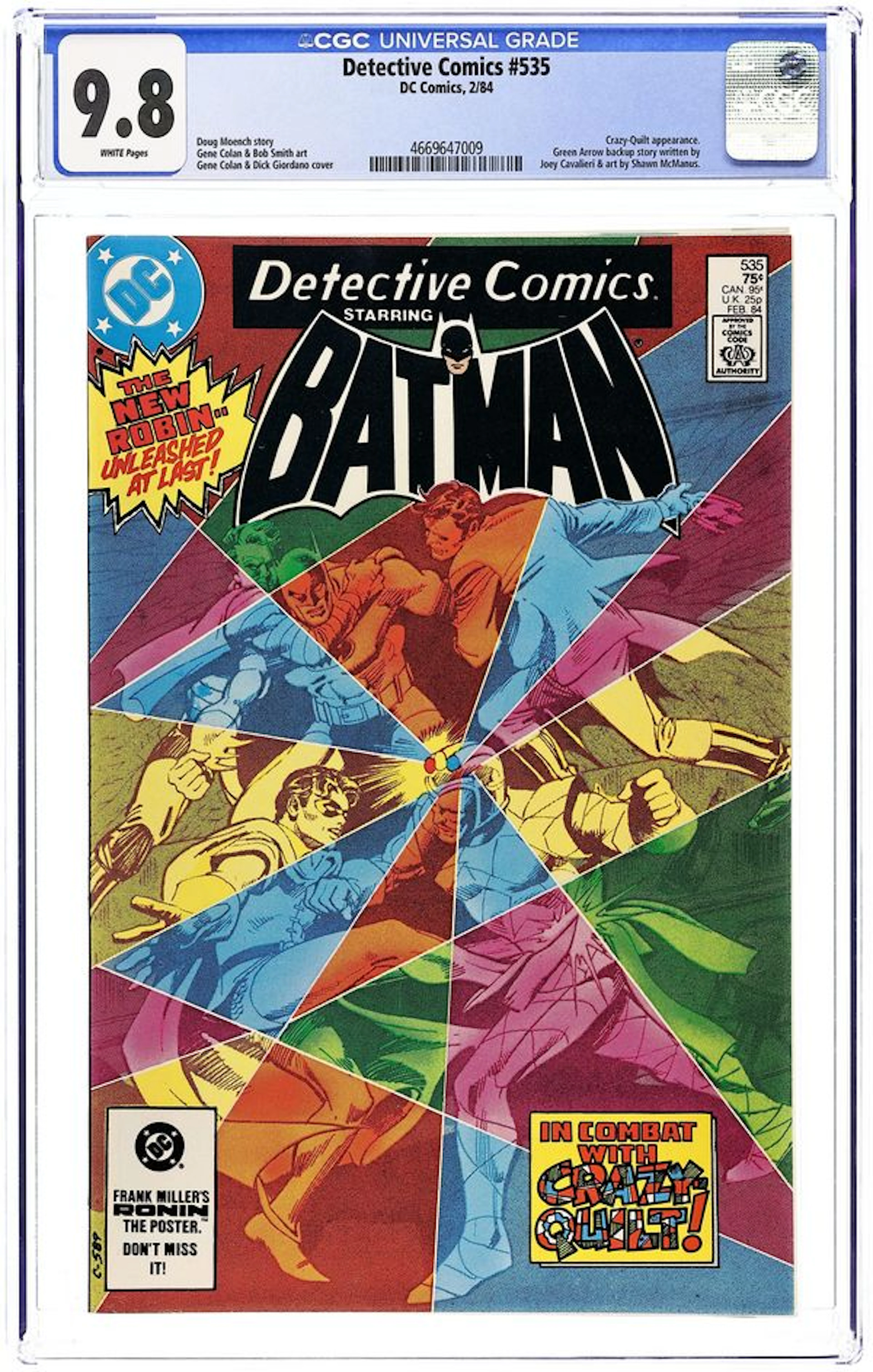 Detective Comics (1937 1st Series) 535D CGC 9.8