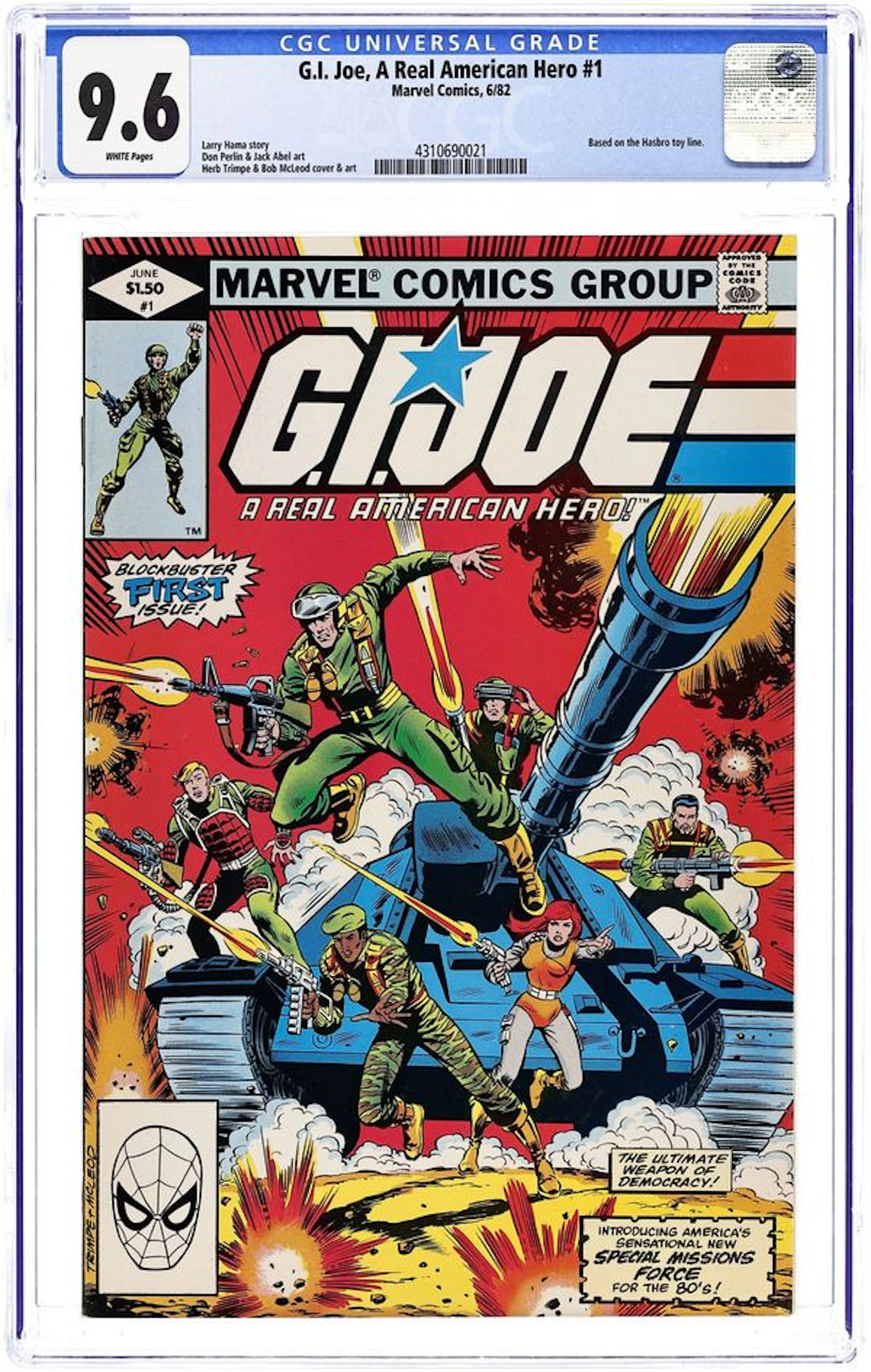 GI Joe A Real American Hero (1982 Marvel) 1D CGC 9.6