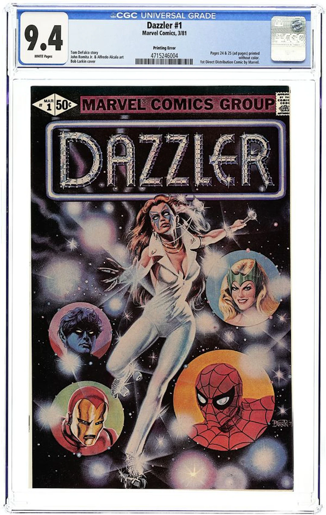 Dazzler (1981) 1ERROR CGC 9.4