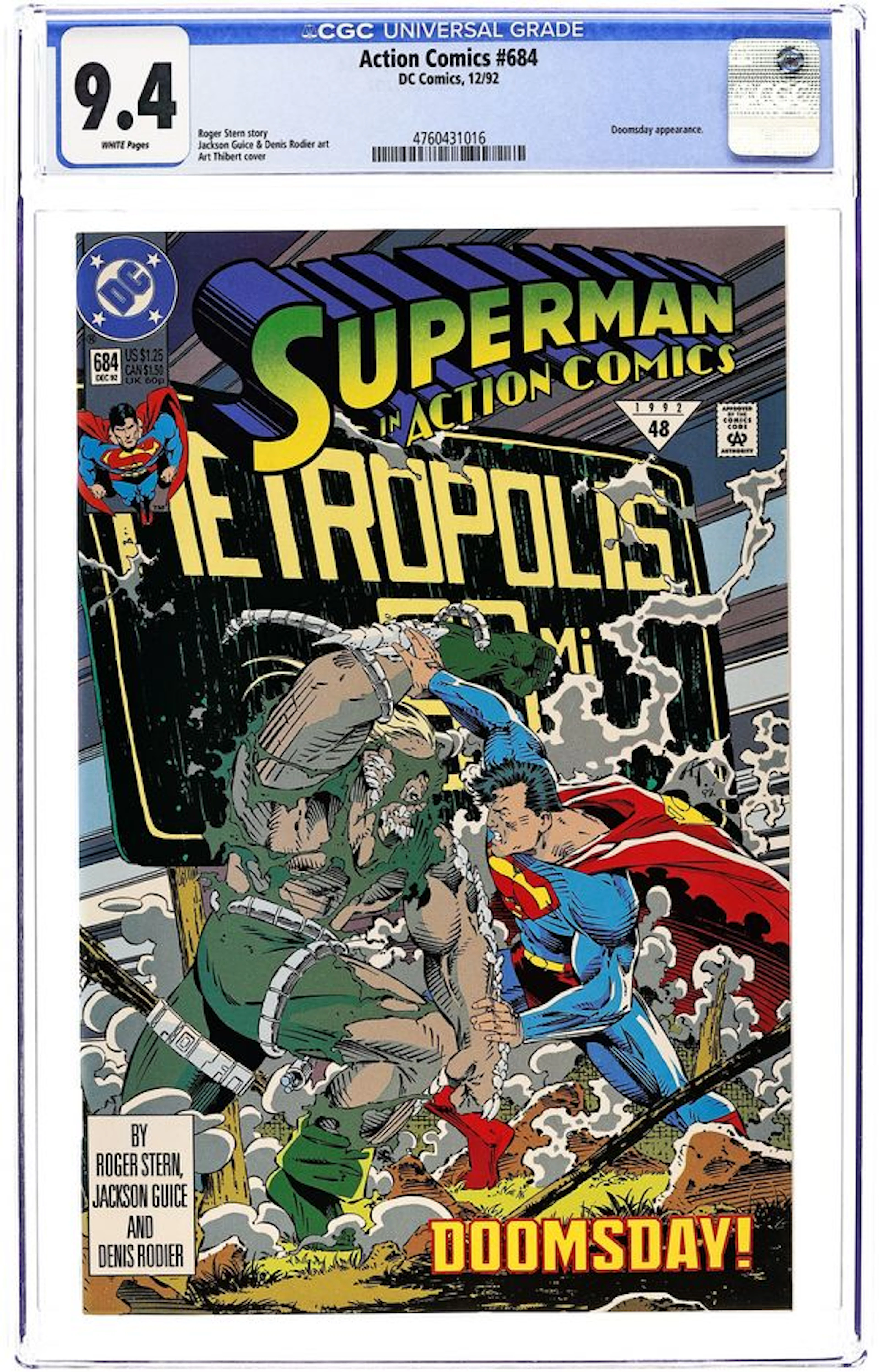 Action Comics (1938 DC) 684D CGC 9.4