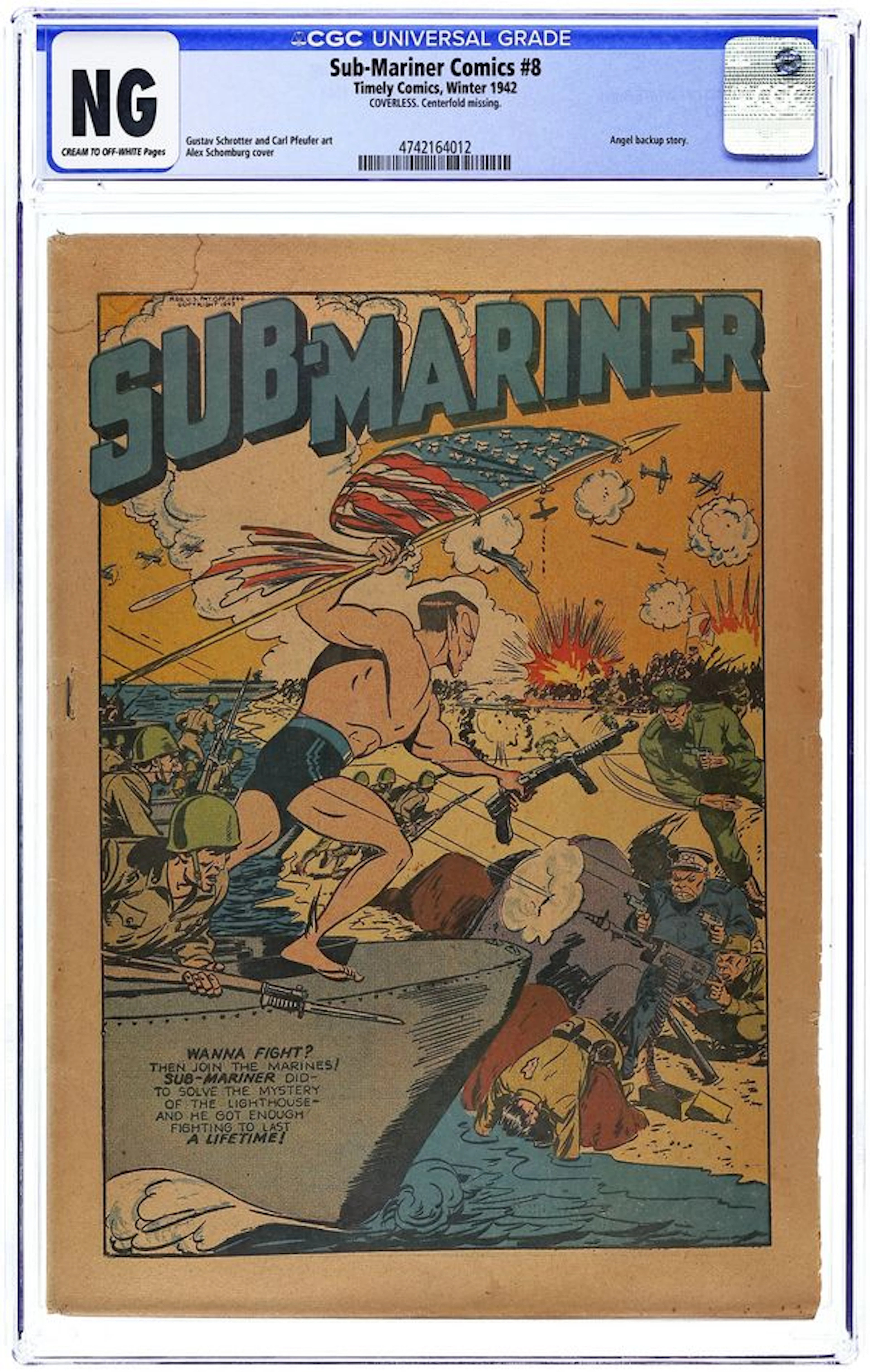 Sub-Mariner Comics (1941) 8 CGC Coverless/Incomplete