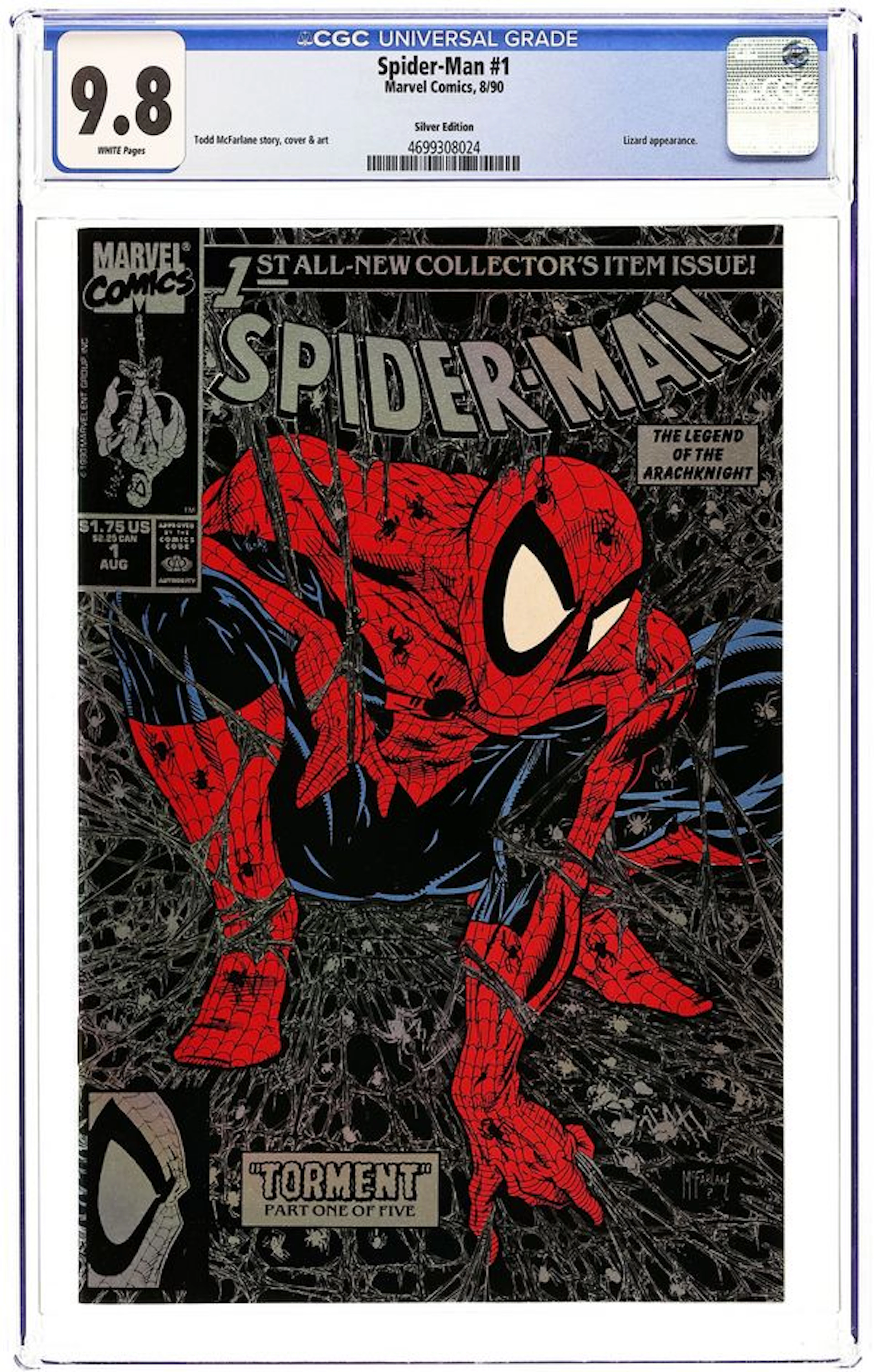 Spider-Man (1990 Marvel) 1SILVER CGC 9.8