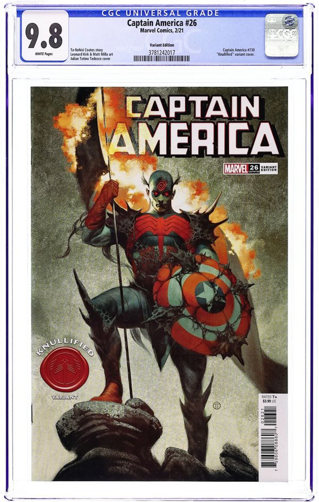 Captain America (2018 9th Series) 26B CGC 9.8