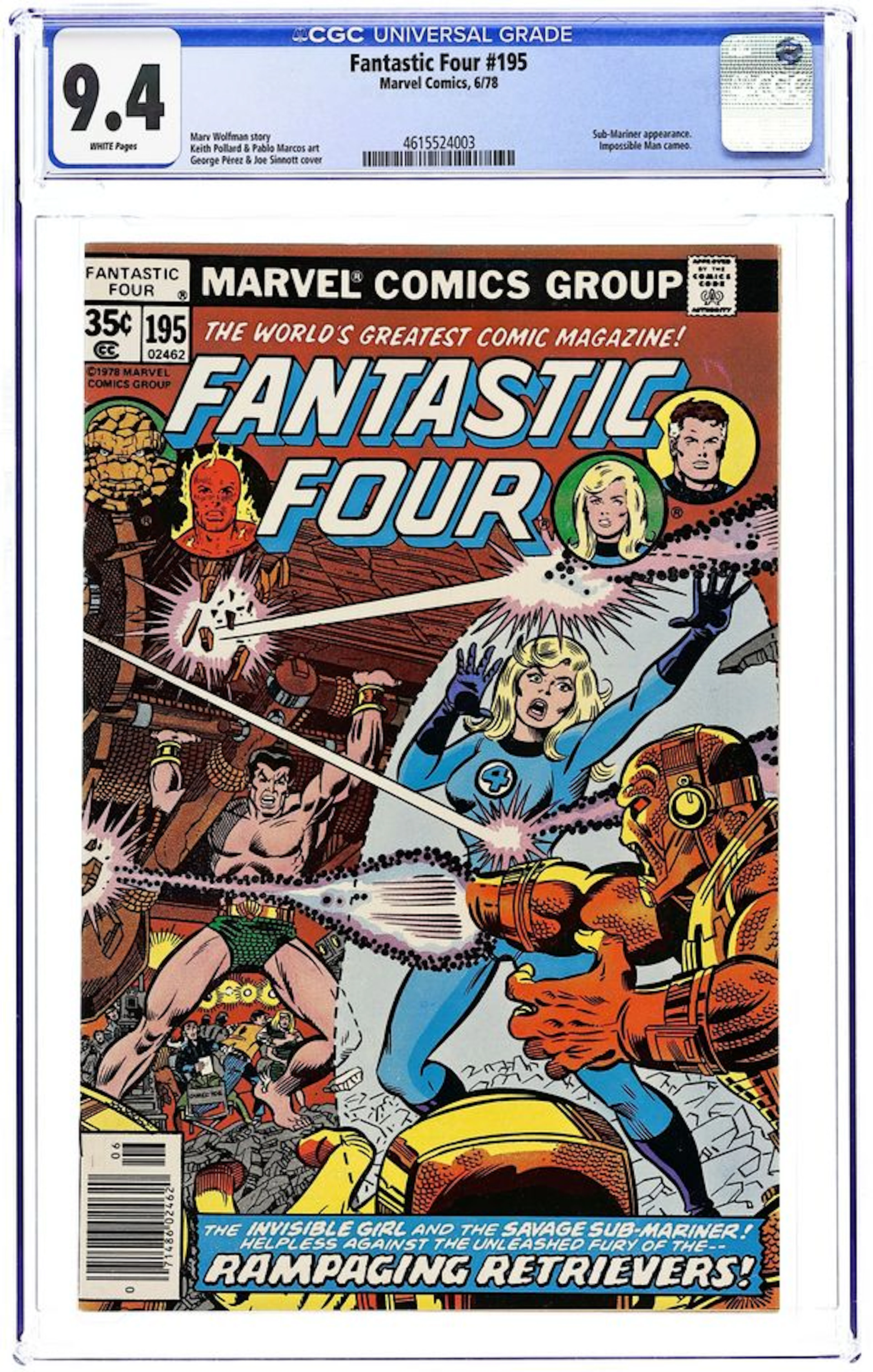 Fantastic Four (1961 1st Series) 195 CGC 9.4