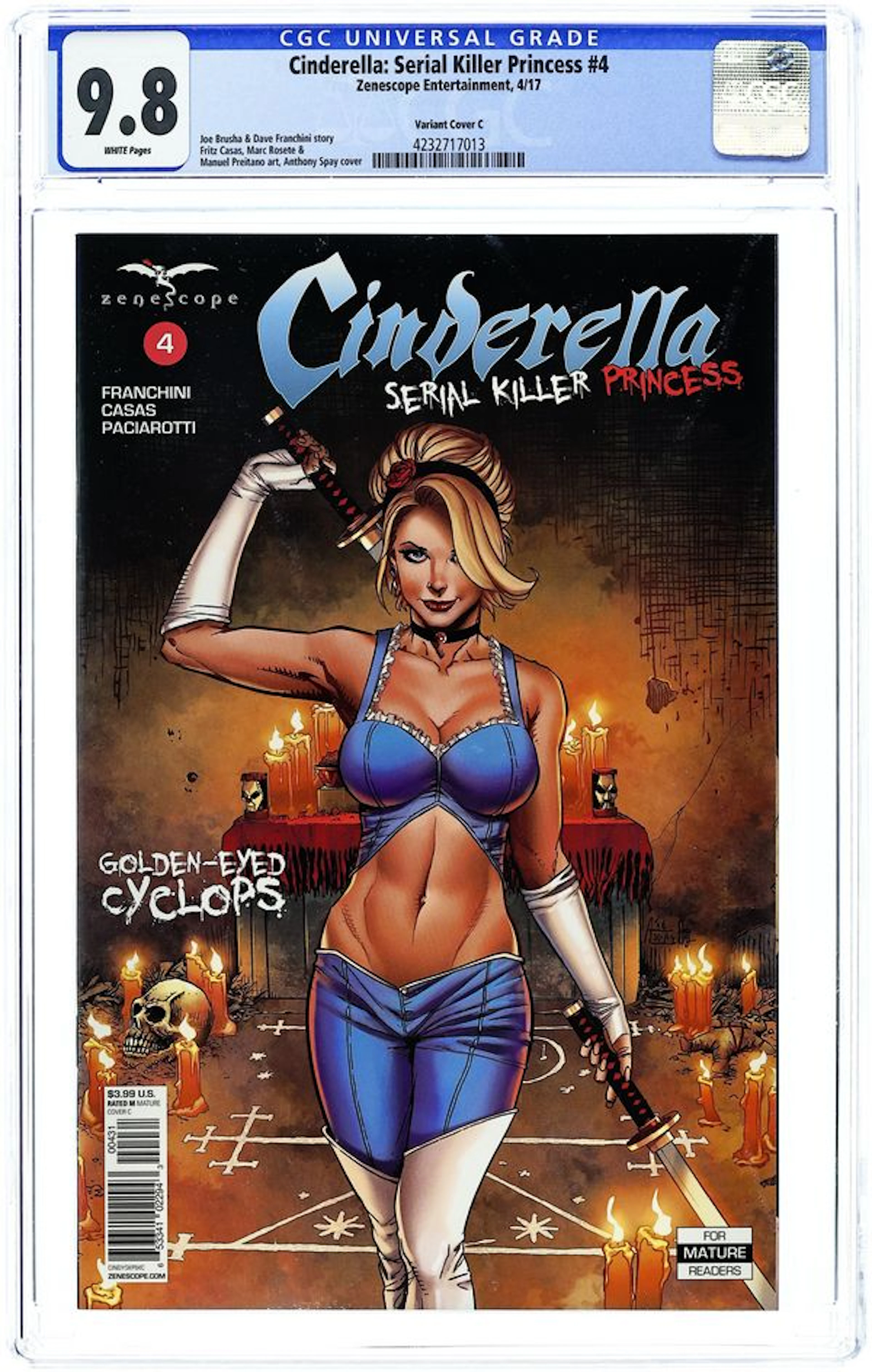 Cinderella Serial Killer Princess (2016 Zenescope) 4C CGC 9.8