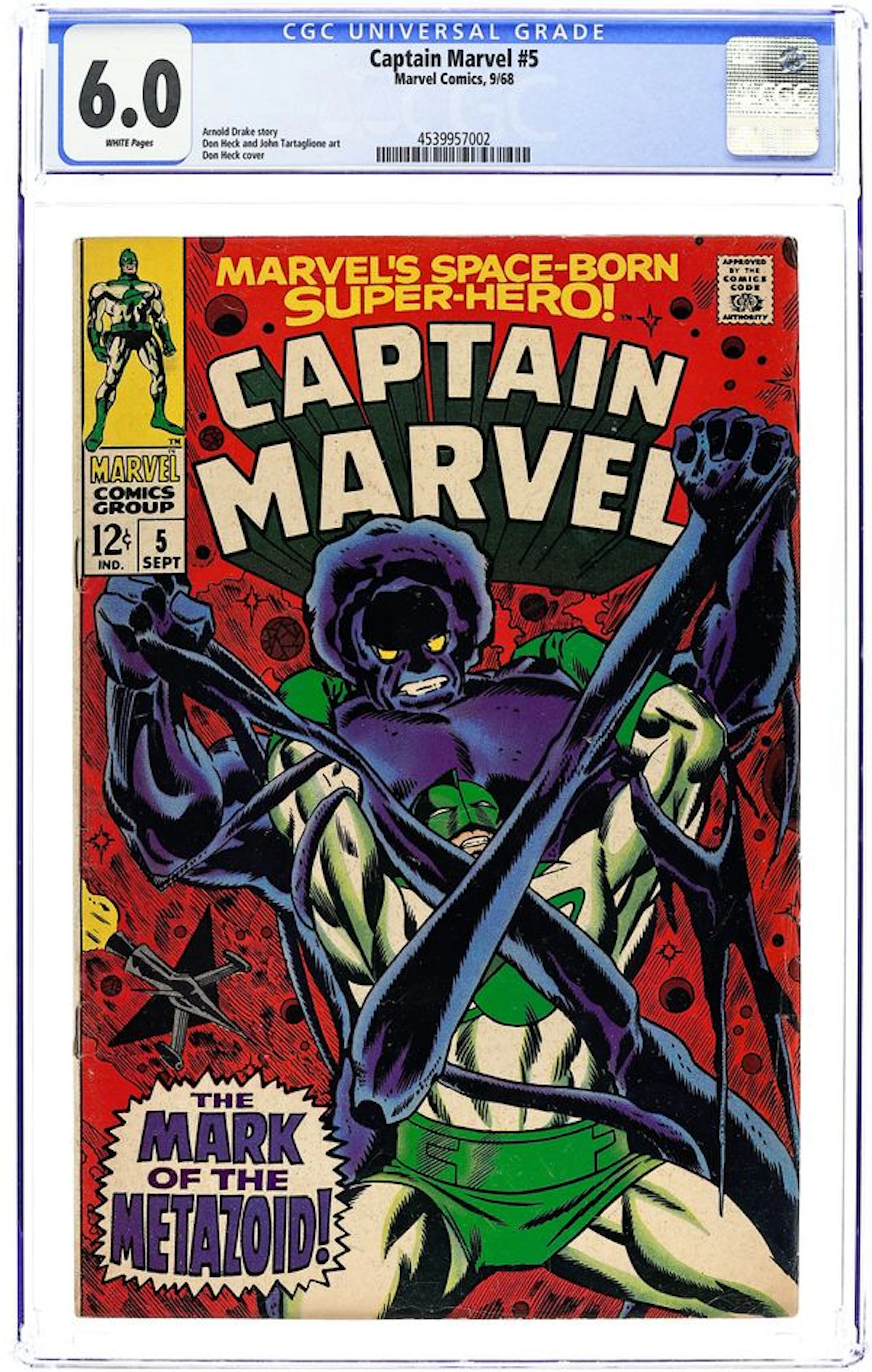 Captain Marvel (1968 1st Series Marvel) 5 CGC 6.0
