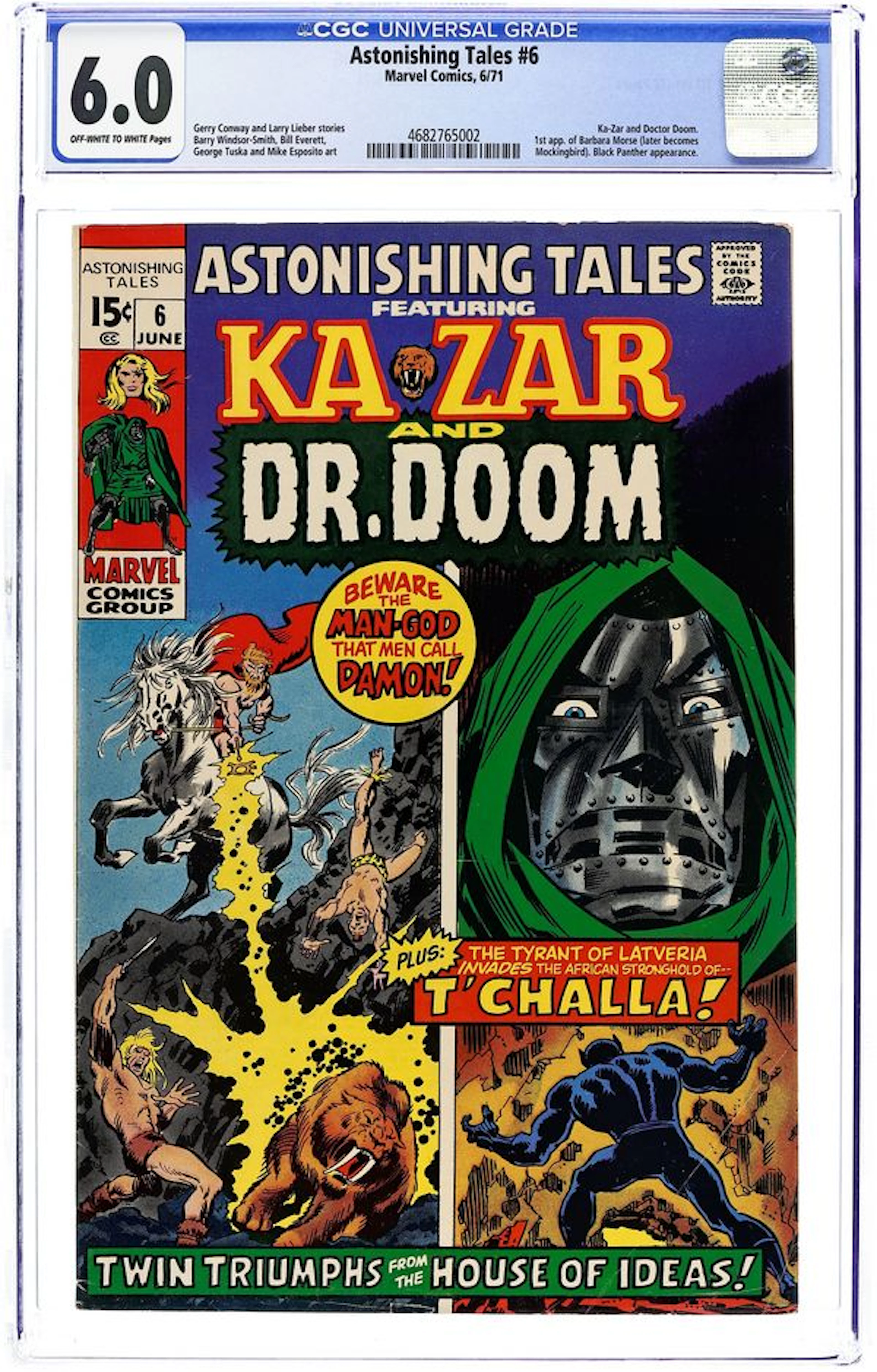 Astonishing Tales (1970) 6 CGC 6.0