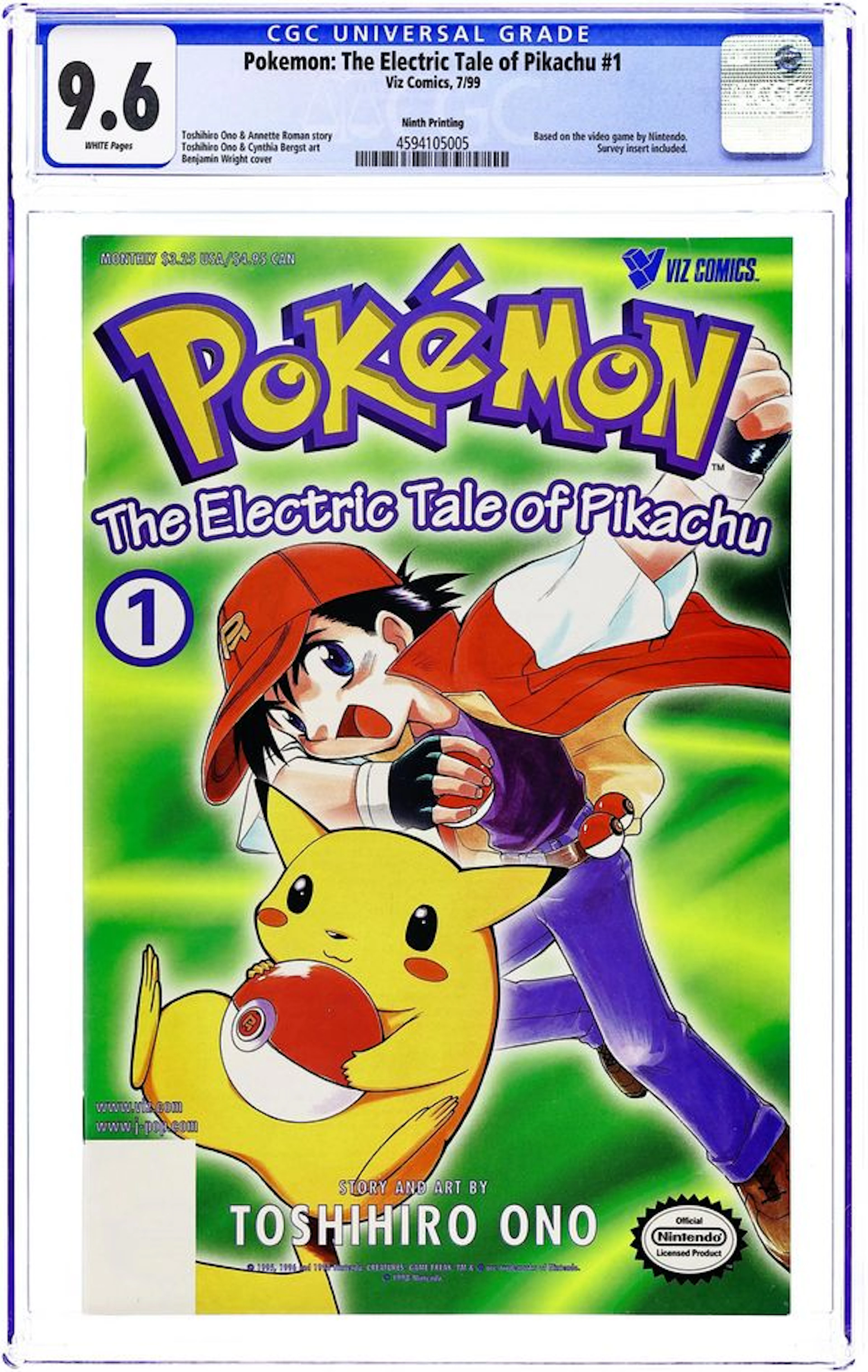 Pokemon Part 1 The Electric Tale of Pikachu (Reprint) 1B CGC 9.6