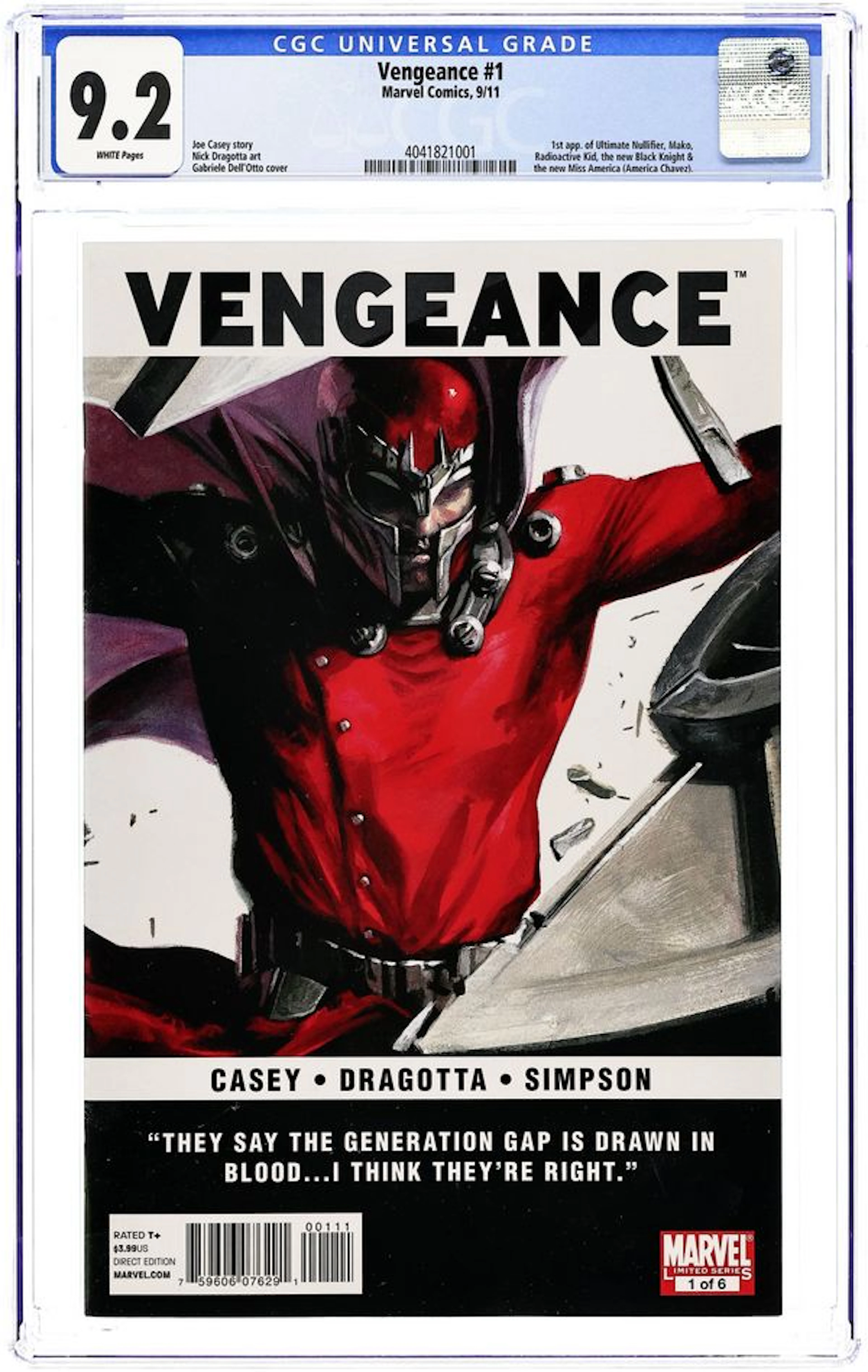 Vengeance (2011 Marvel) 1A.D CGC 9.2