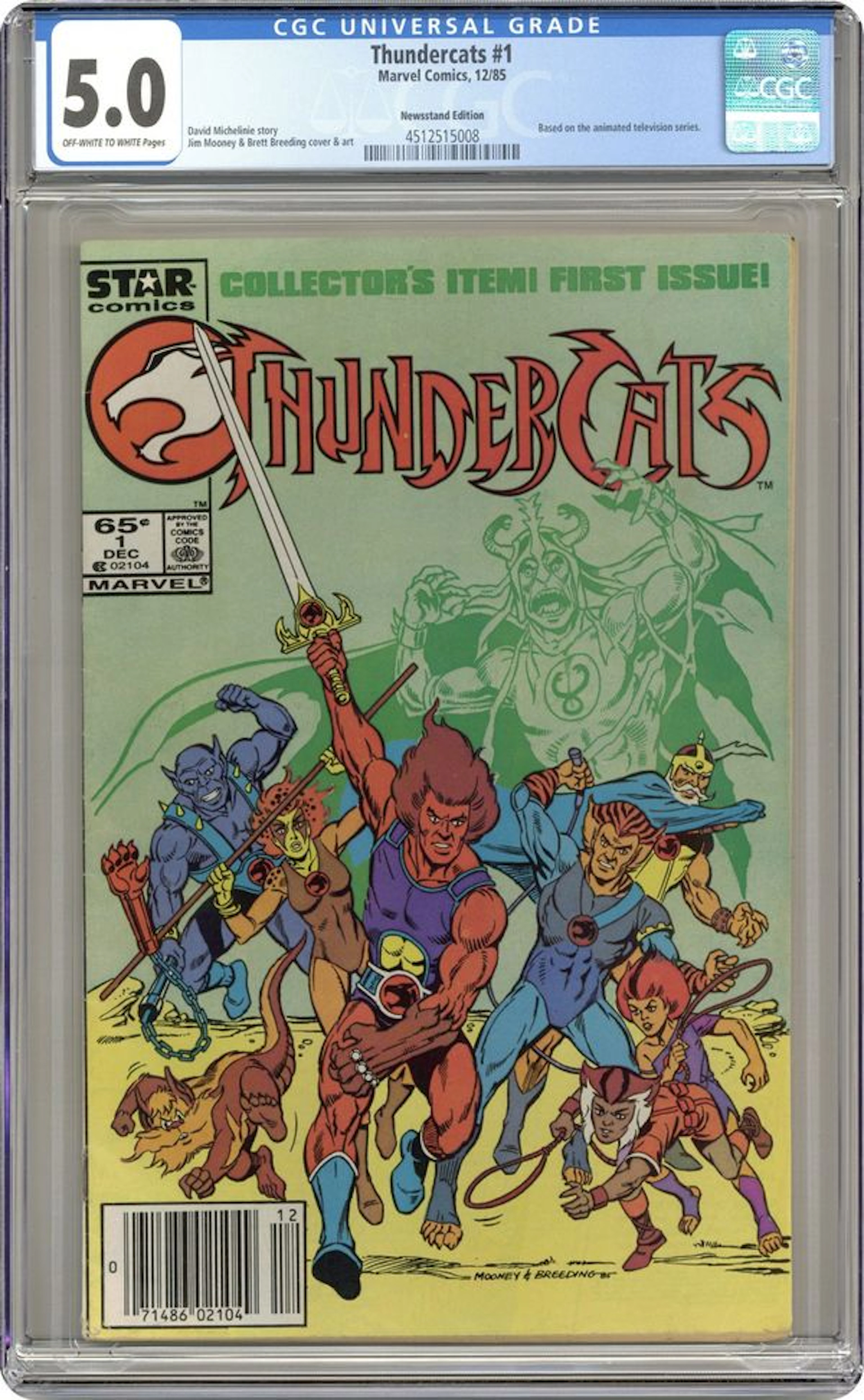 Thundercats (1985 1st Series Marvel) 1N CGC 5.0