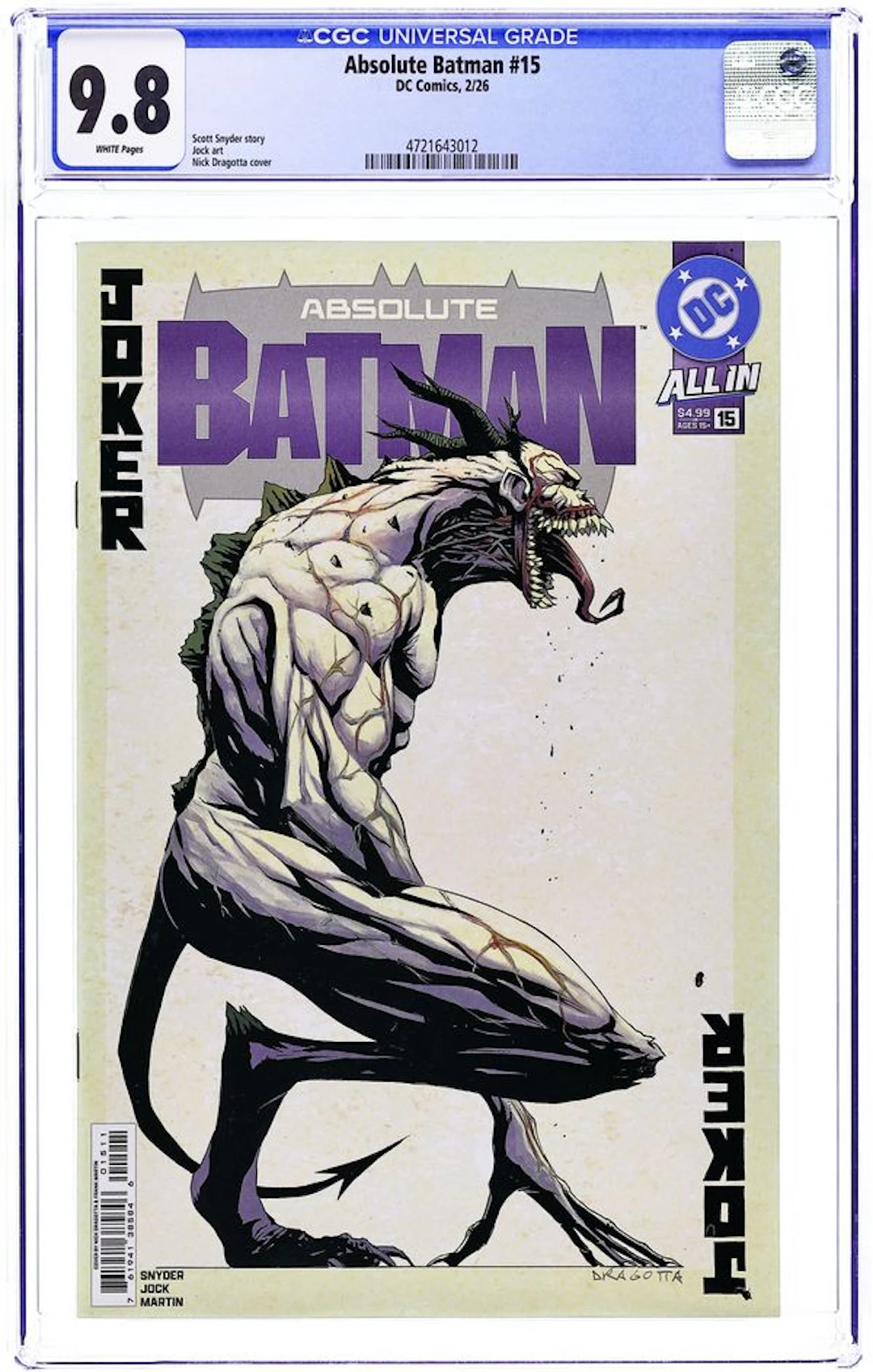 Absolute Batman (2024 DC) 15A CGC 9.8