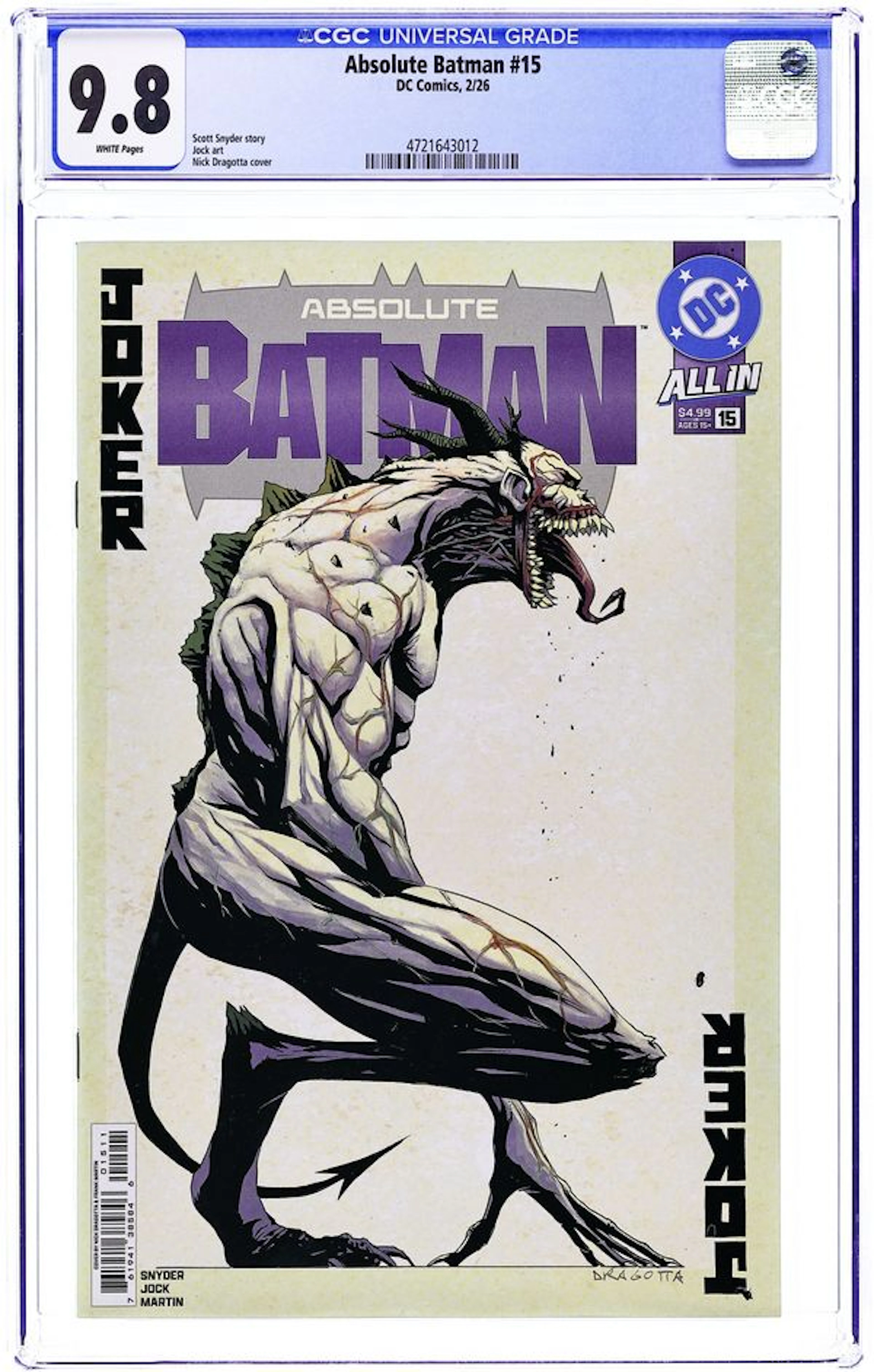 Absolute Batman (2024 DC) 15A CGC 9.8