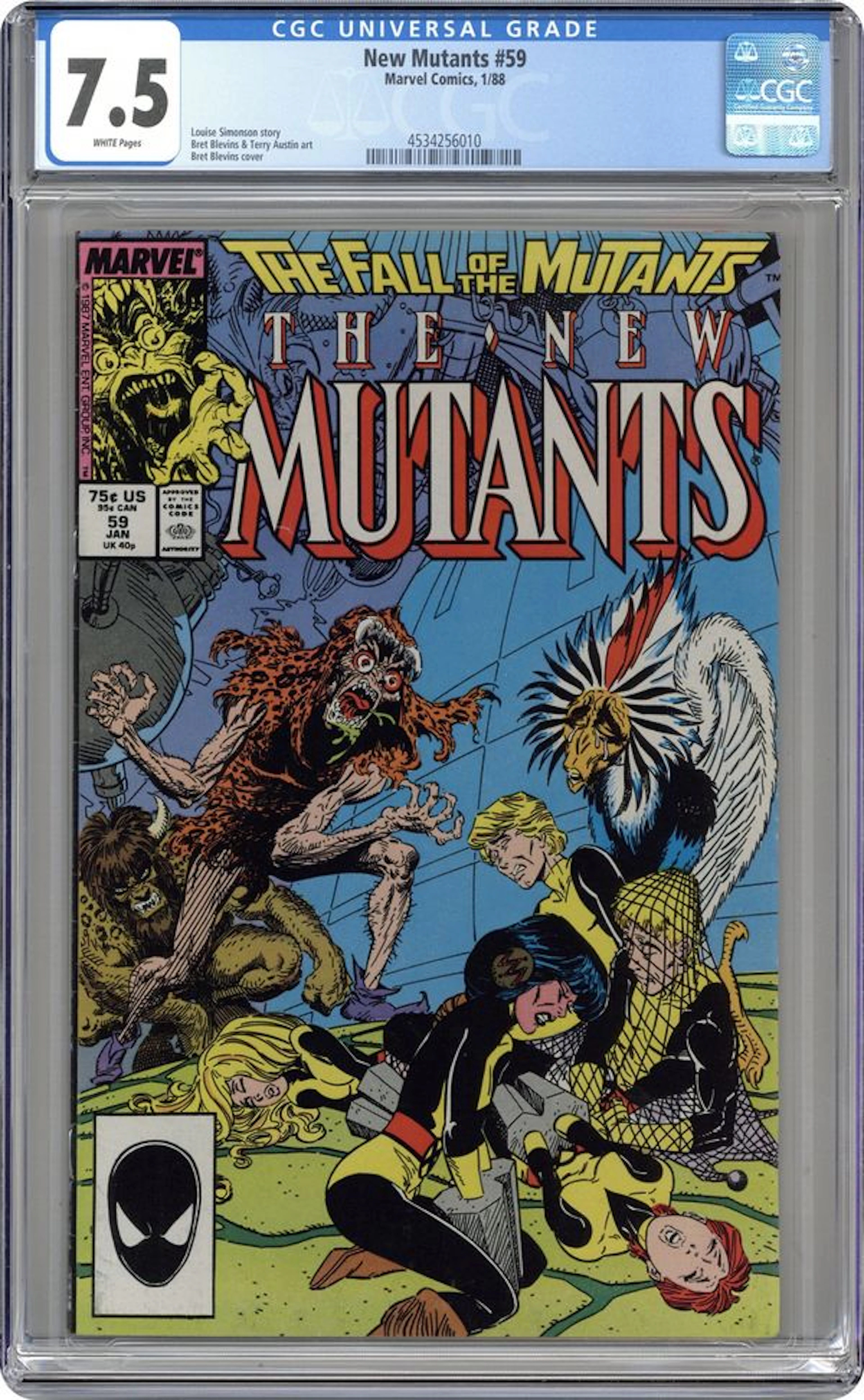 New Mutants (1983 1st Series) 59D CGC 7.5