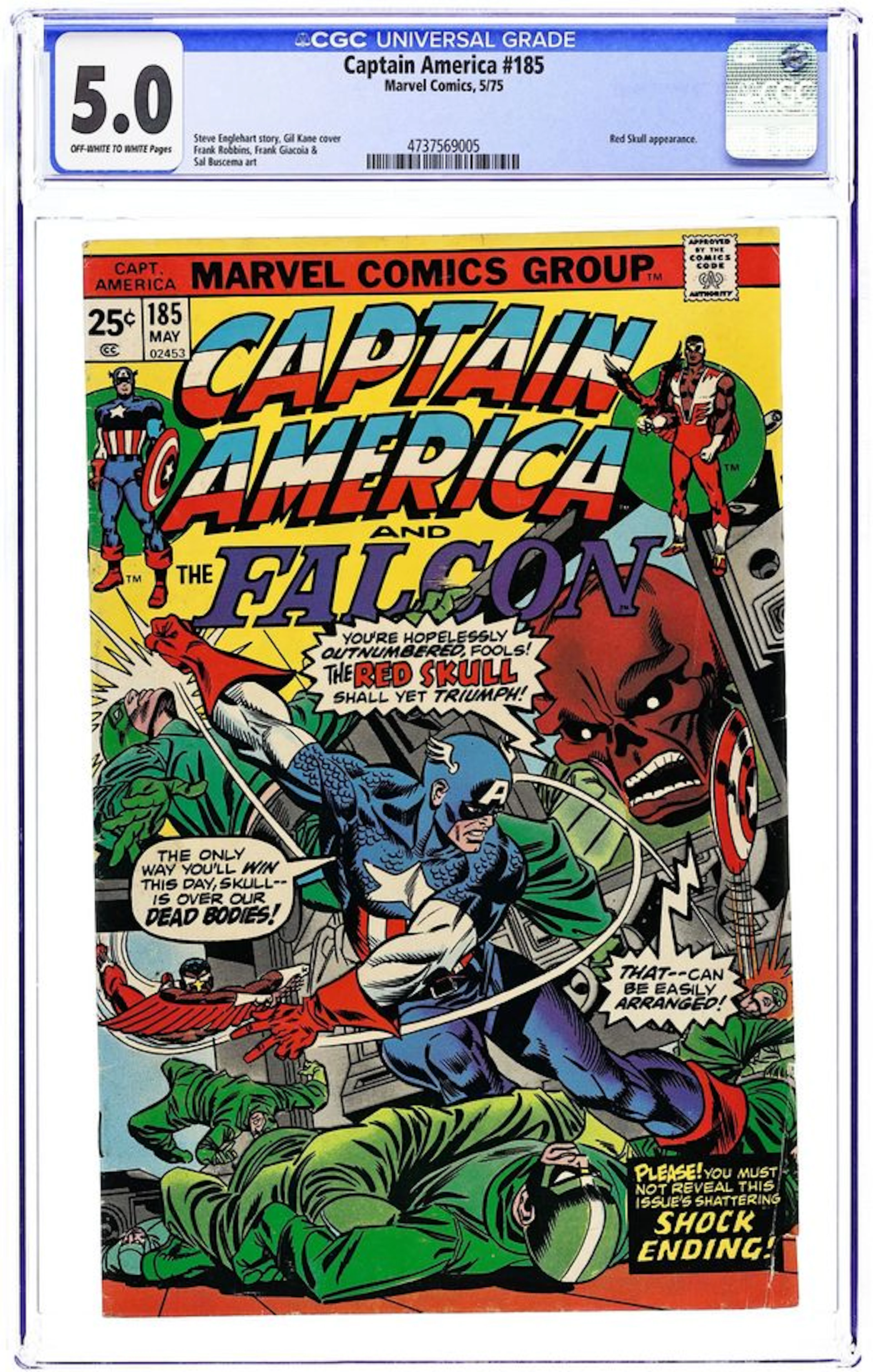 Captain America (1968 1st Series) 185 CGC 5.0
