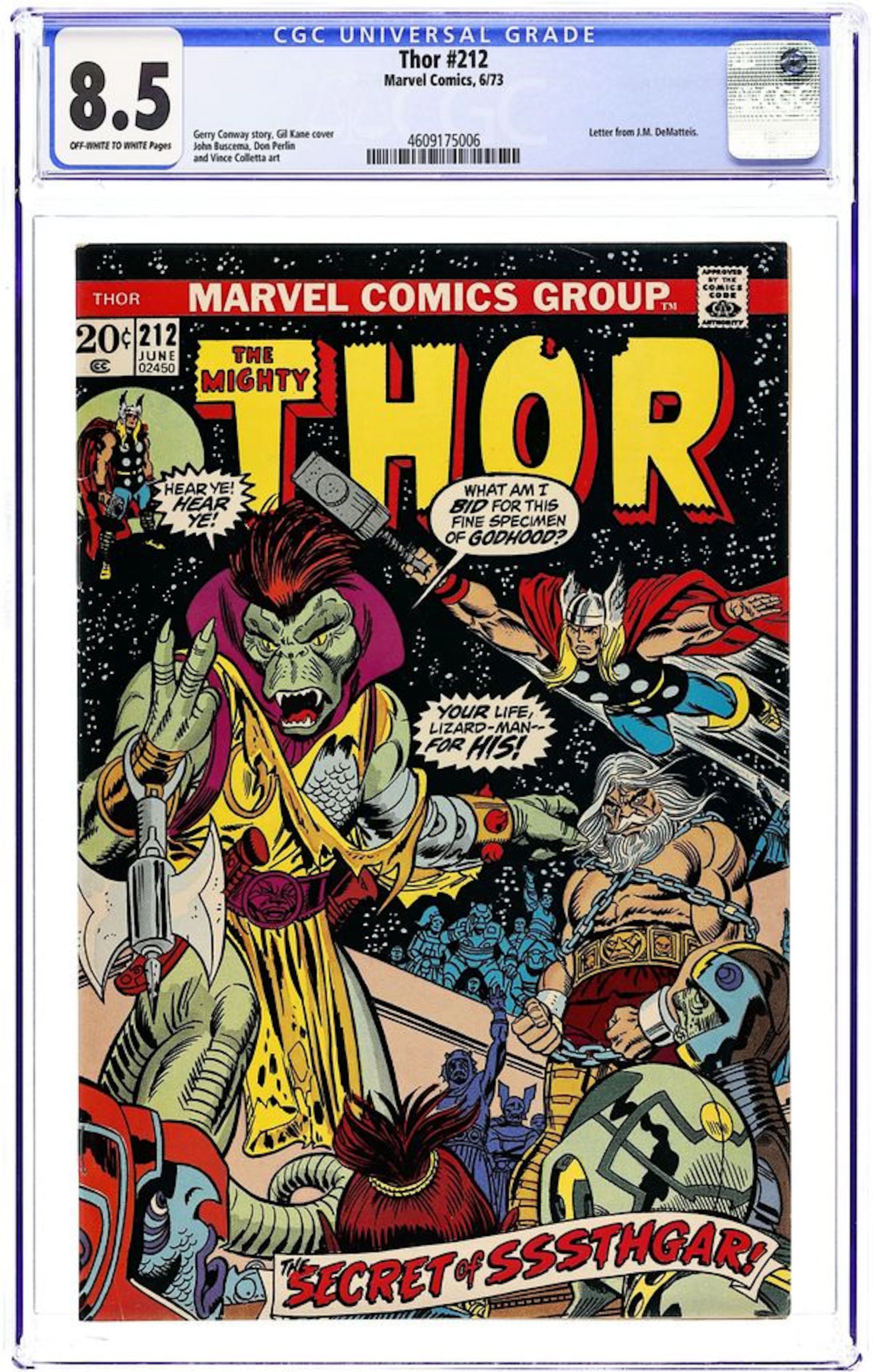 Thor (1962 Marvel 1st Series Journey Into Mystery) 212 CGC 8.5