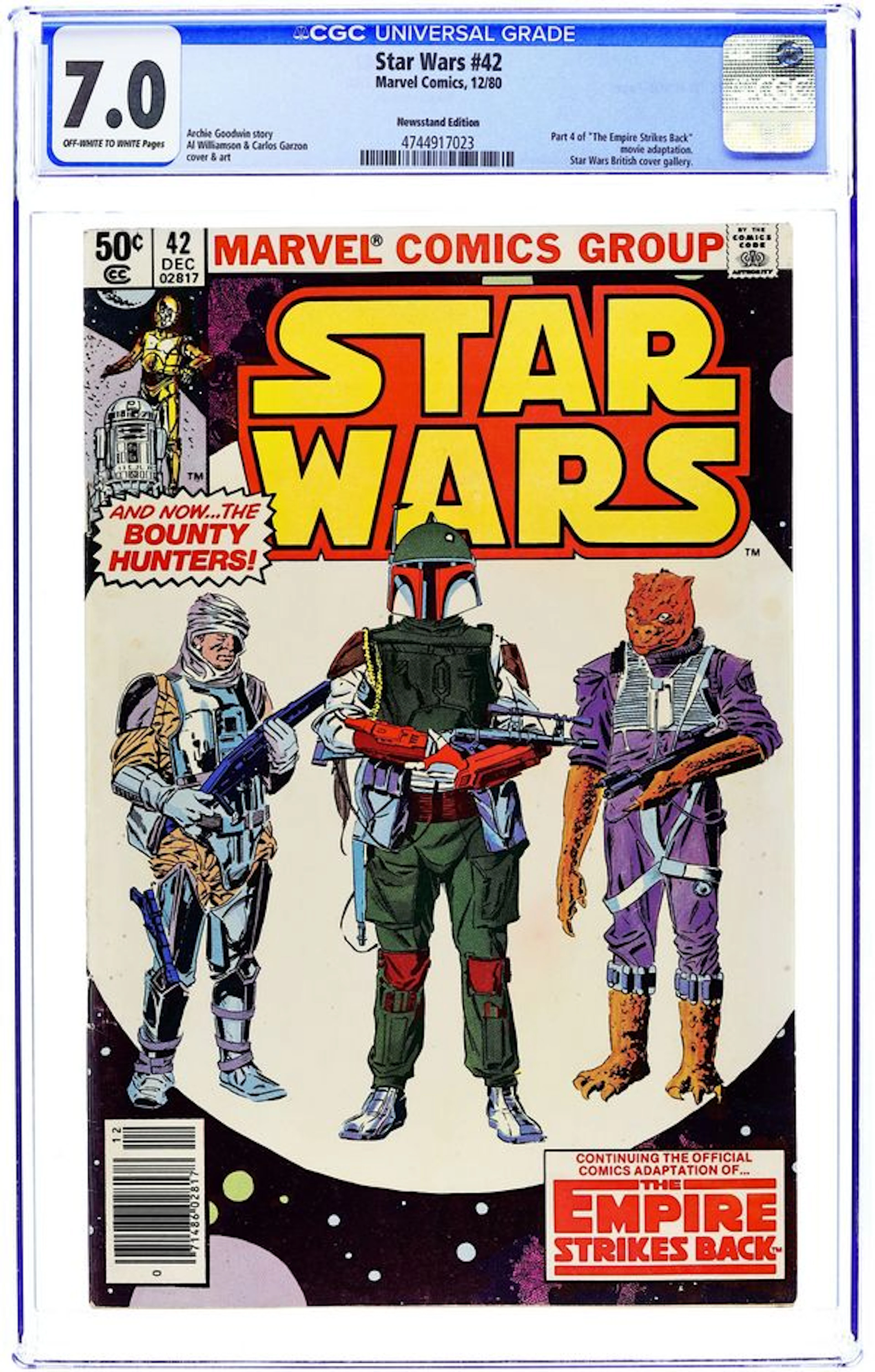 Star Wars (1977 Marvel) 42N CGC 7.0