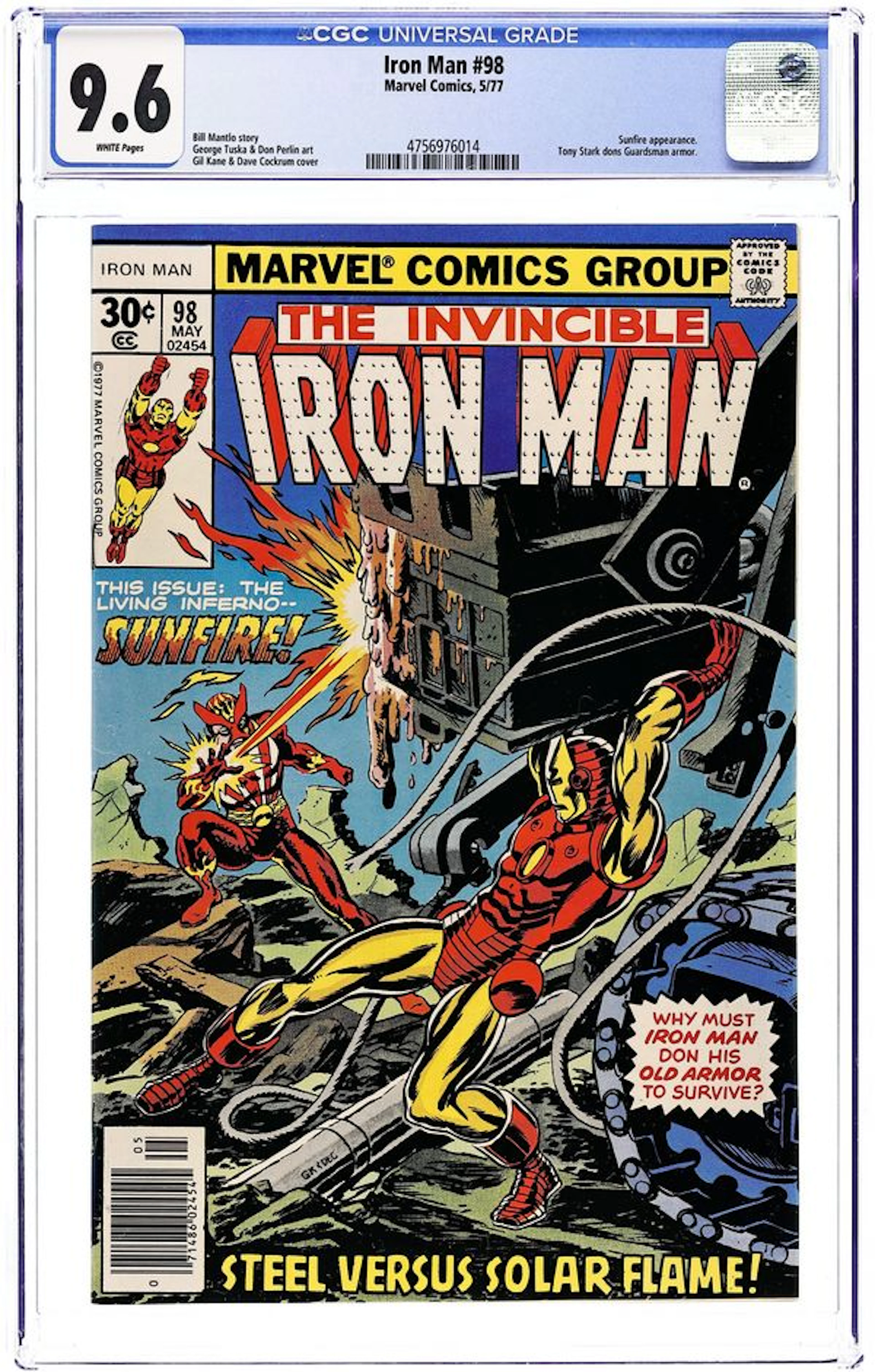 Iron Man (1968 1st Series) 98 CGC 9.6