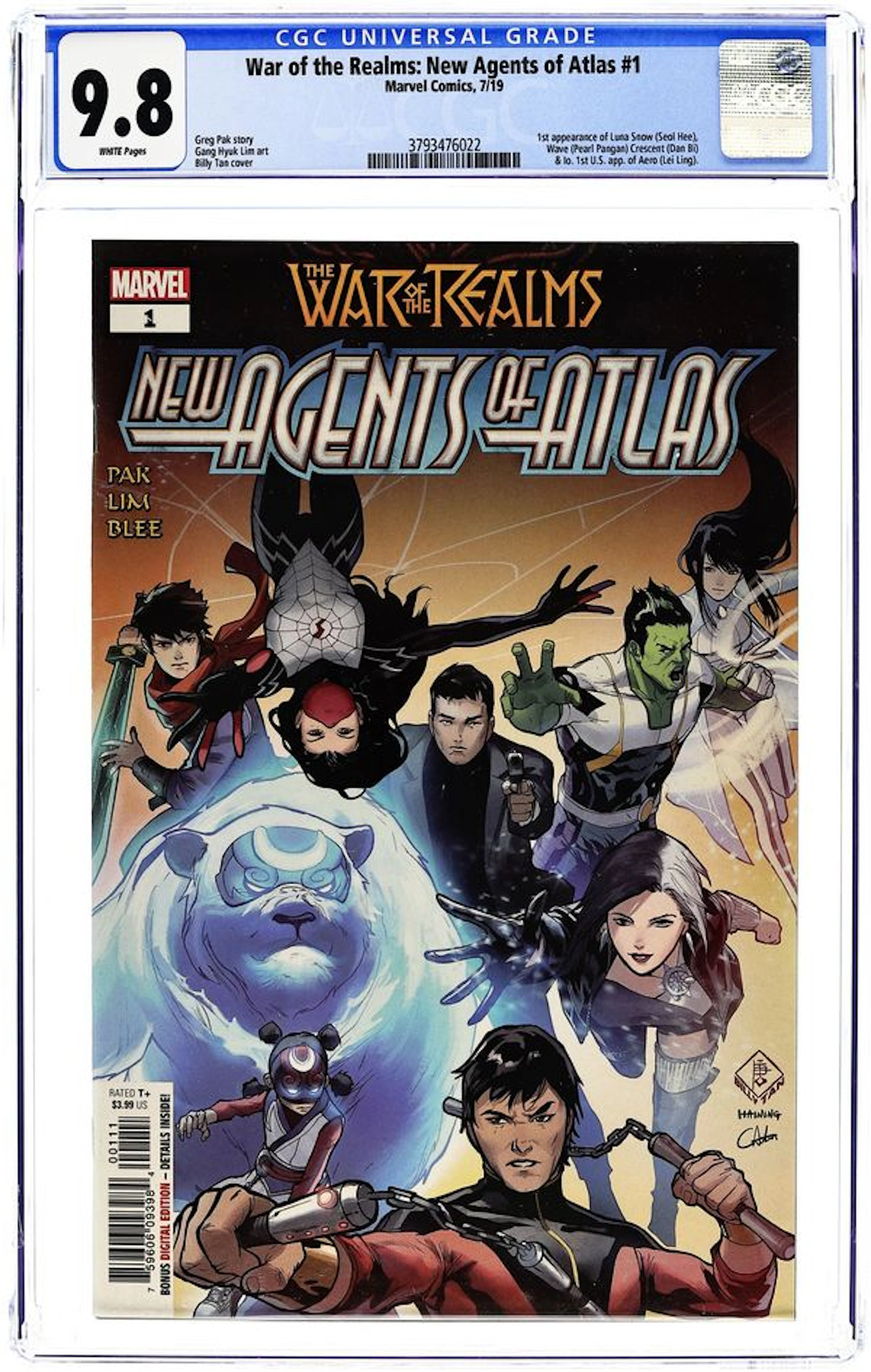 War of the Realms New Agents of Atlas (2019 Marvel) 1A CGC 9.8