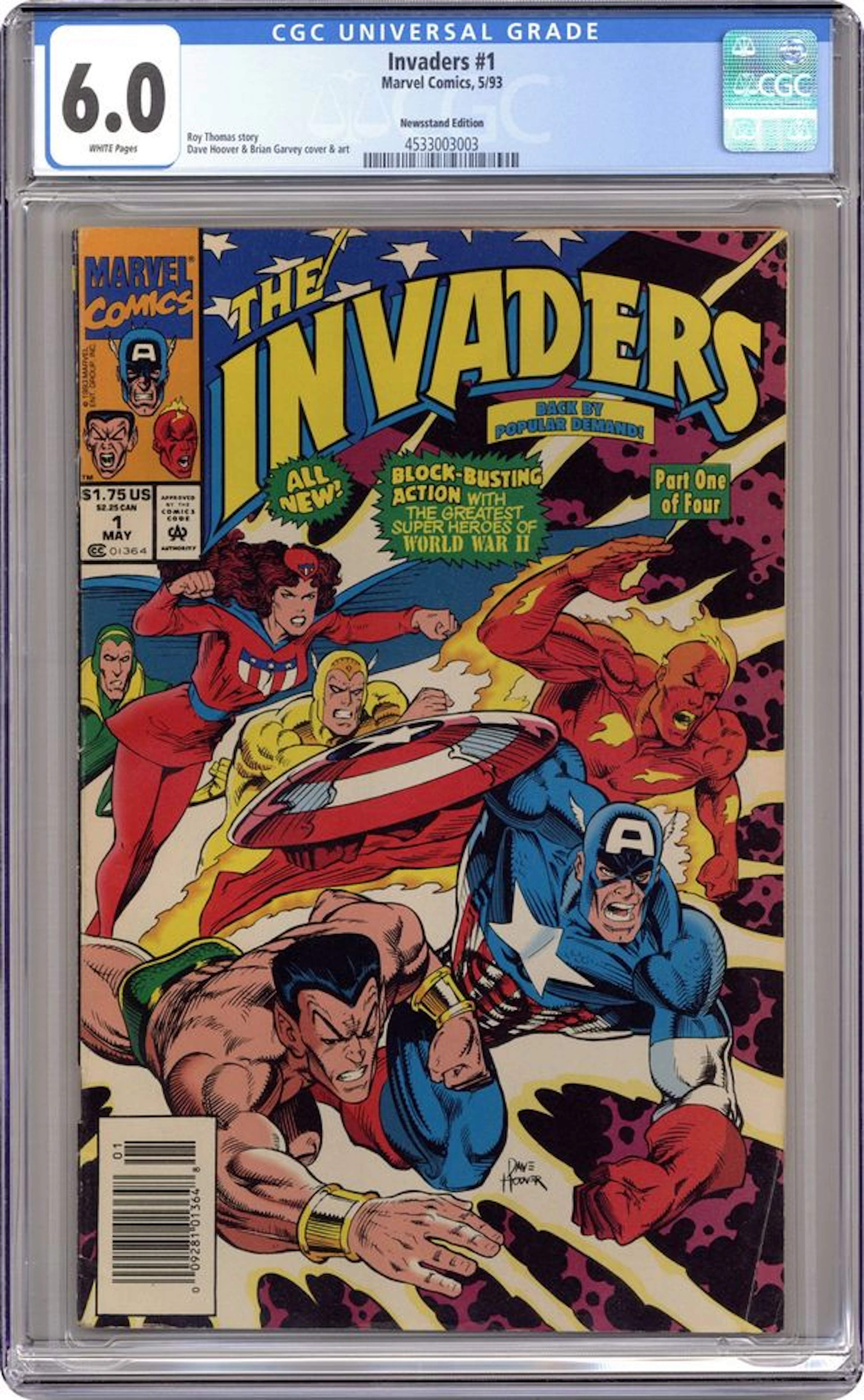 Invaders (1993 Marvel 2nd Series) 1N CGC 6.0