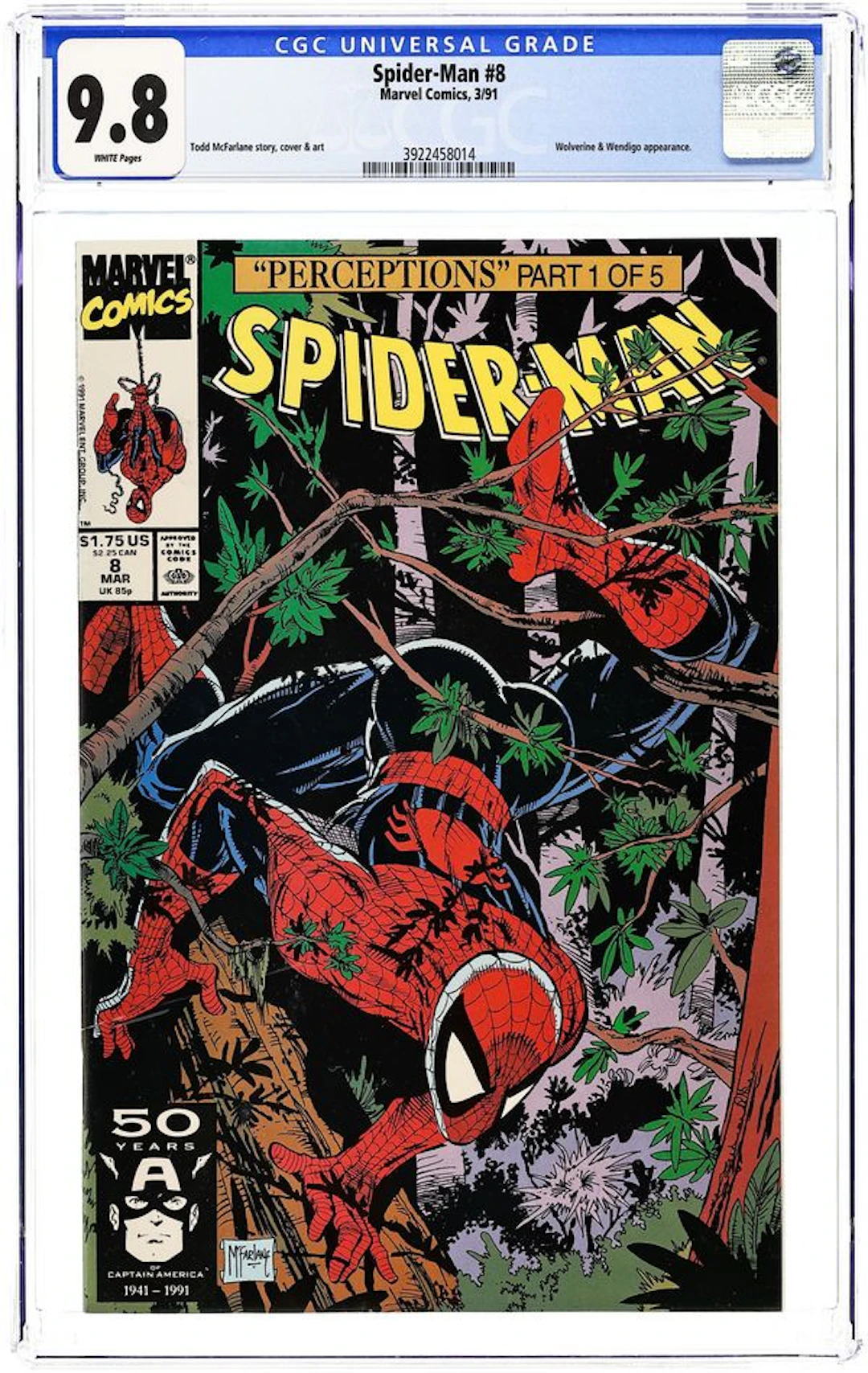Spider-Man (1990 Marvel) 8D CGC 9.8