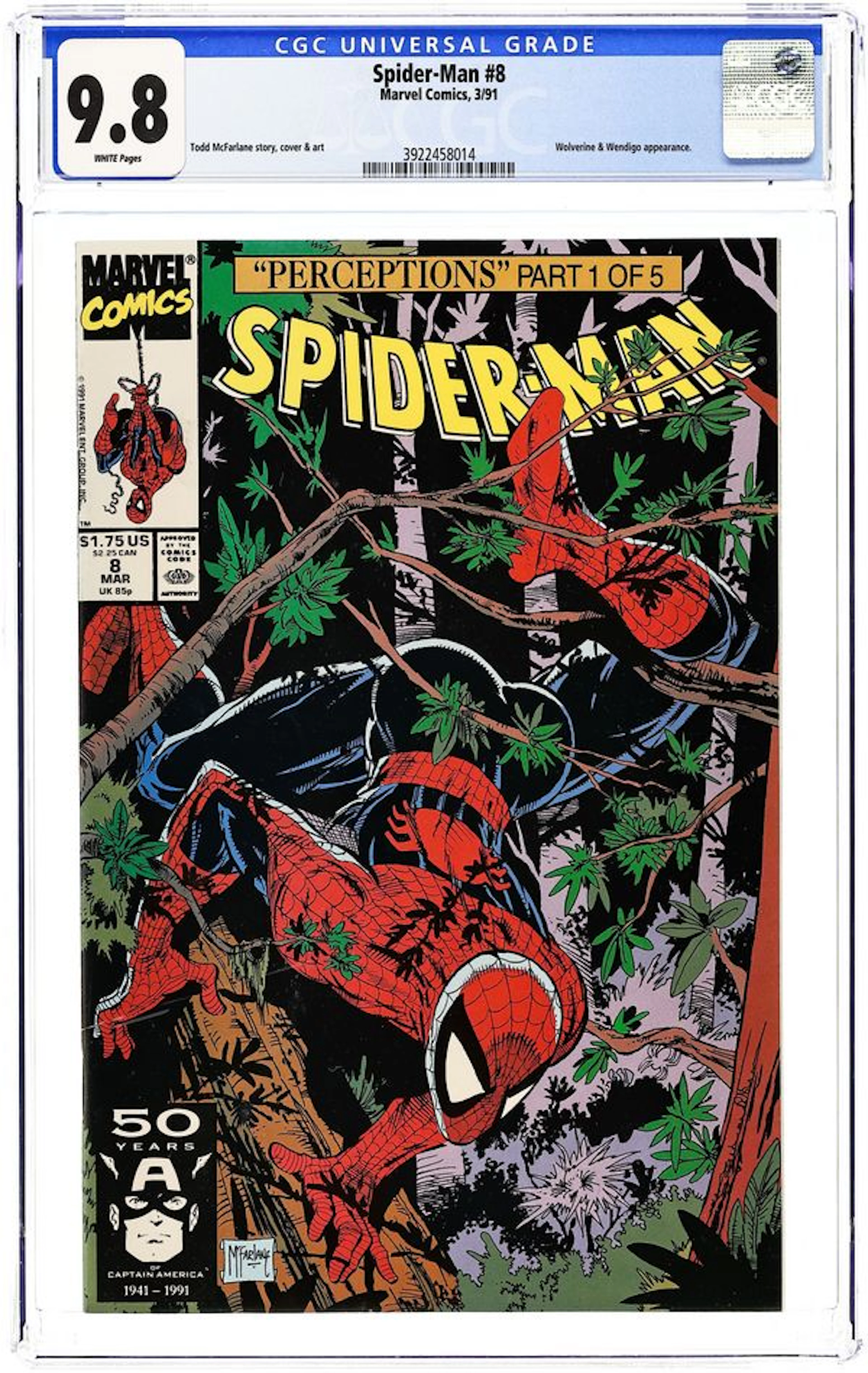 Spider-Man (1990 Marvel) 8D CGC 9.8