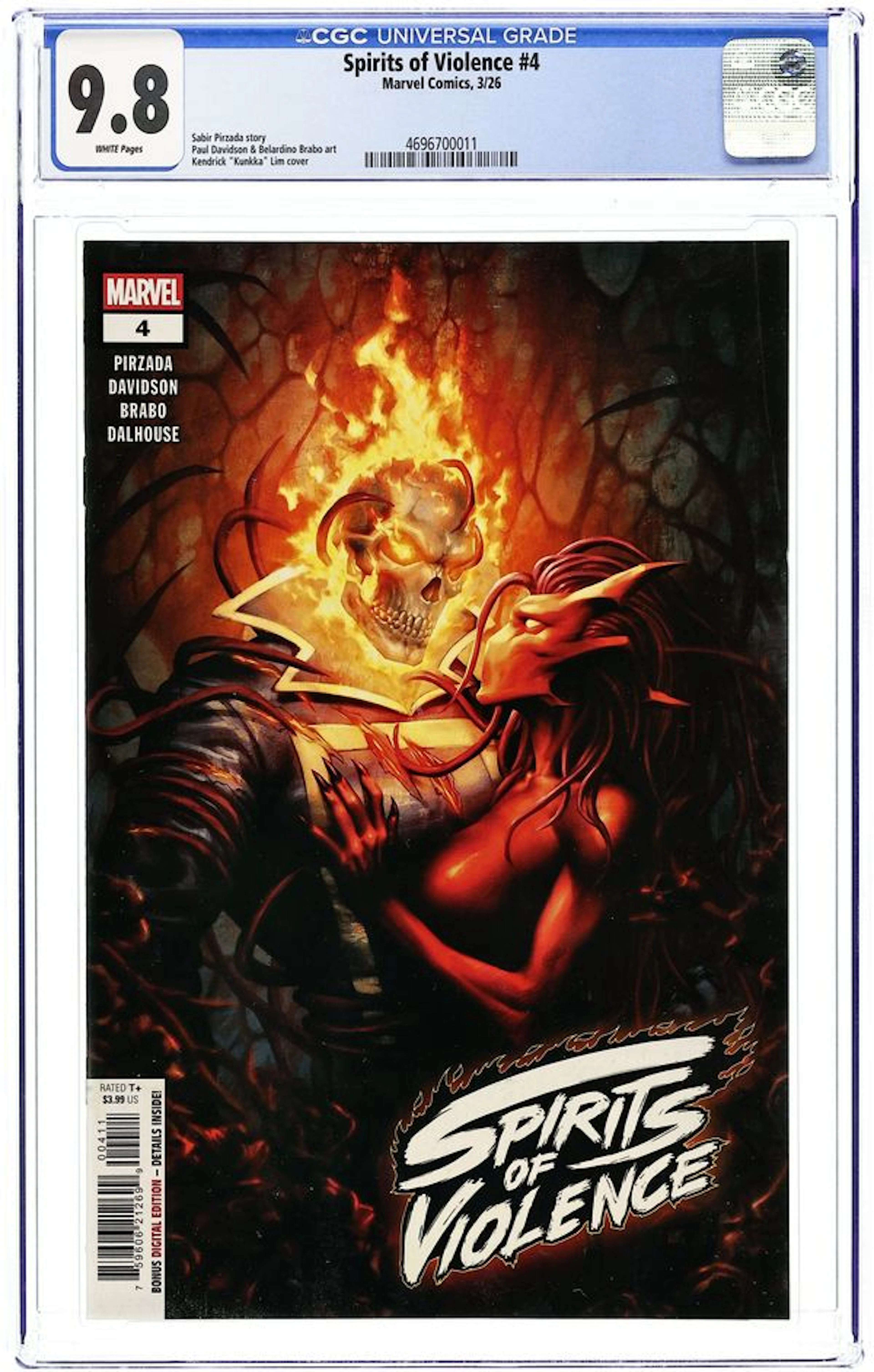 Spirits of Violence (2025 Marvel) 4A CGC 9.8