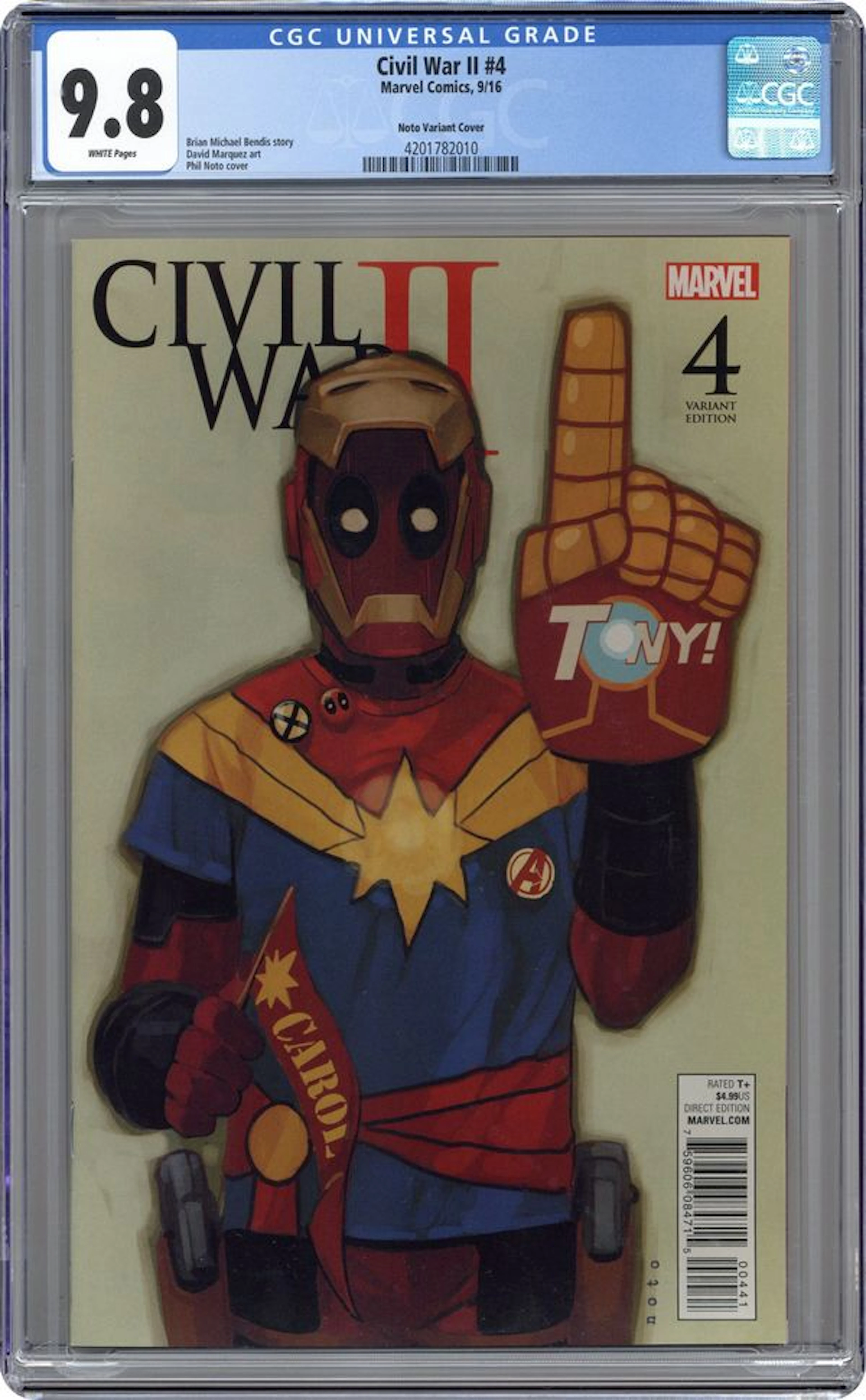 Civil War II (2016 Marvel) 4D CGC 9.8