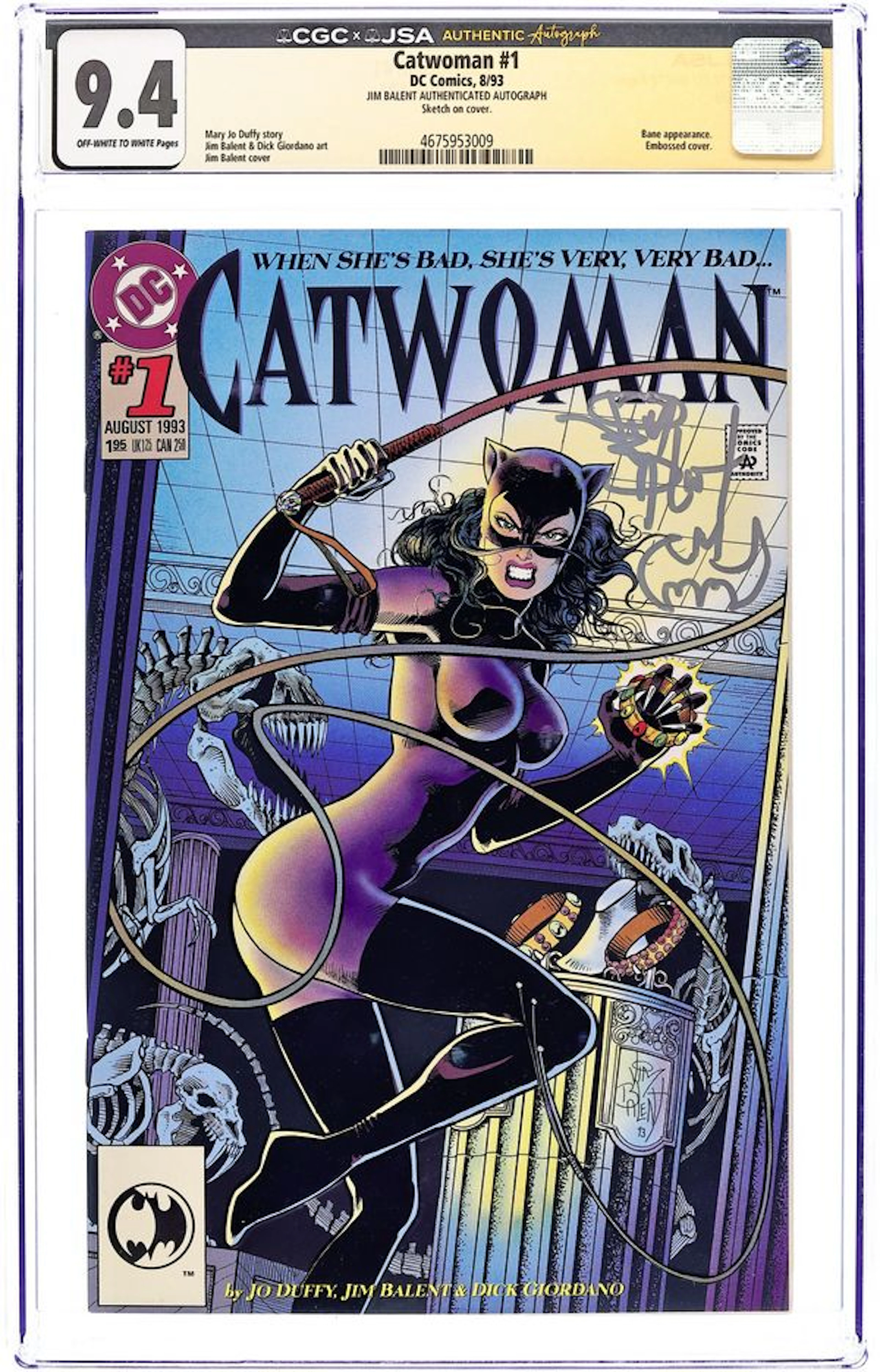 Catwoman (1993 2nd Series) 1 CGC 9.4 JSA Balent