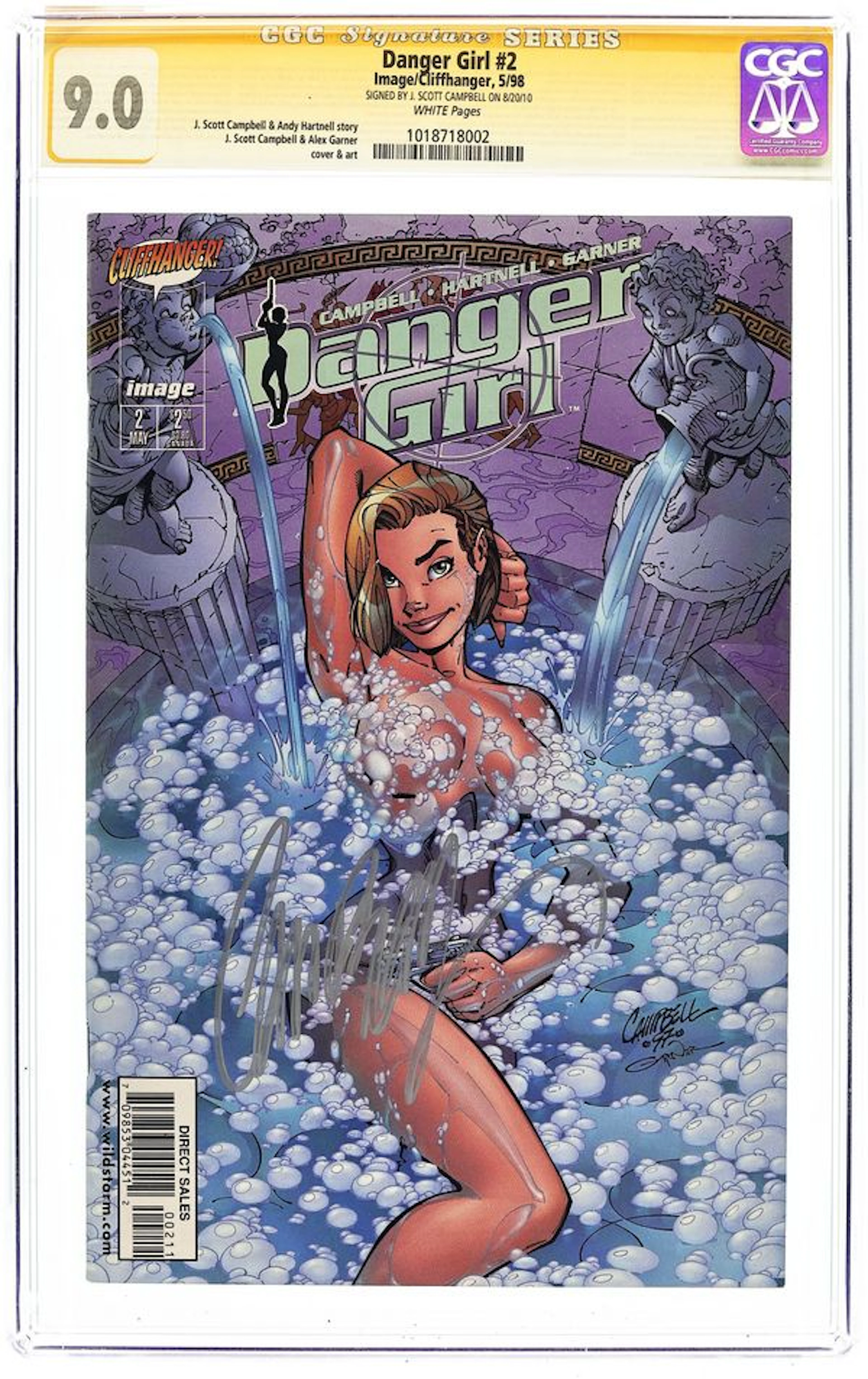 Danger Girl (1998 Image) 2A.D CGC 9.0 SS Campbell