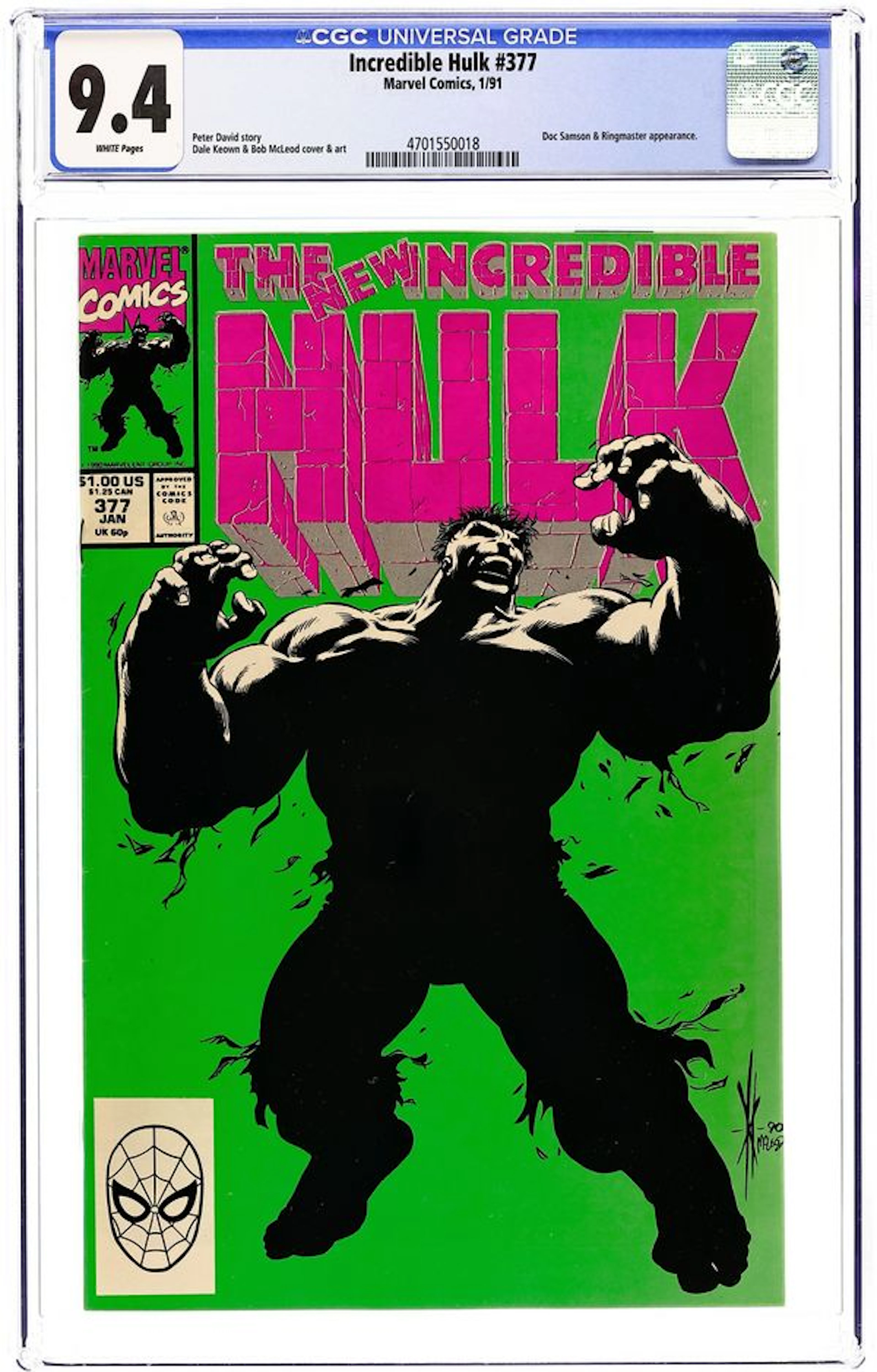 Incredible Hulk (1962 Marvel 1st Series) 377A CGC 9.4