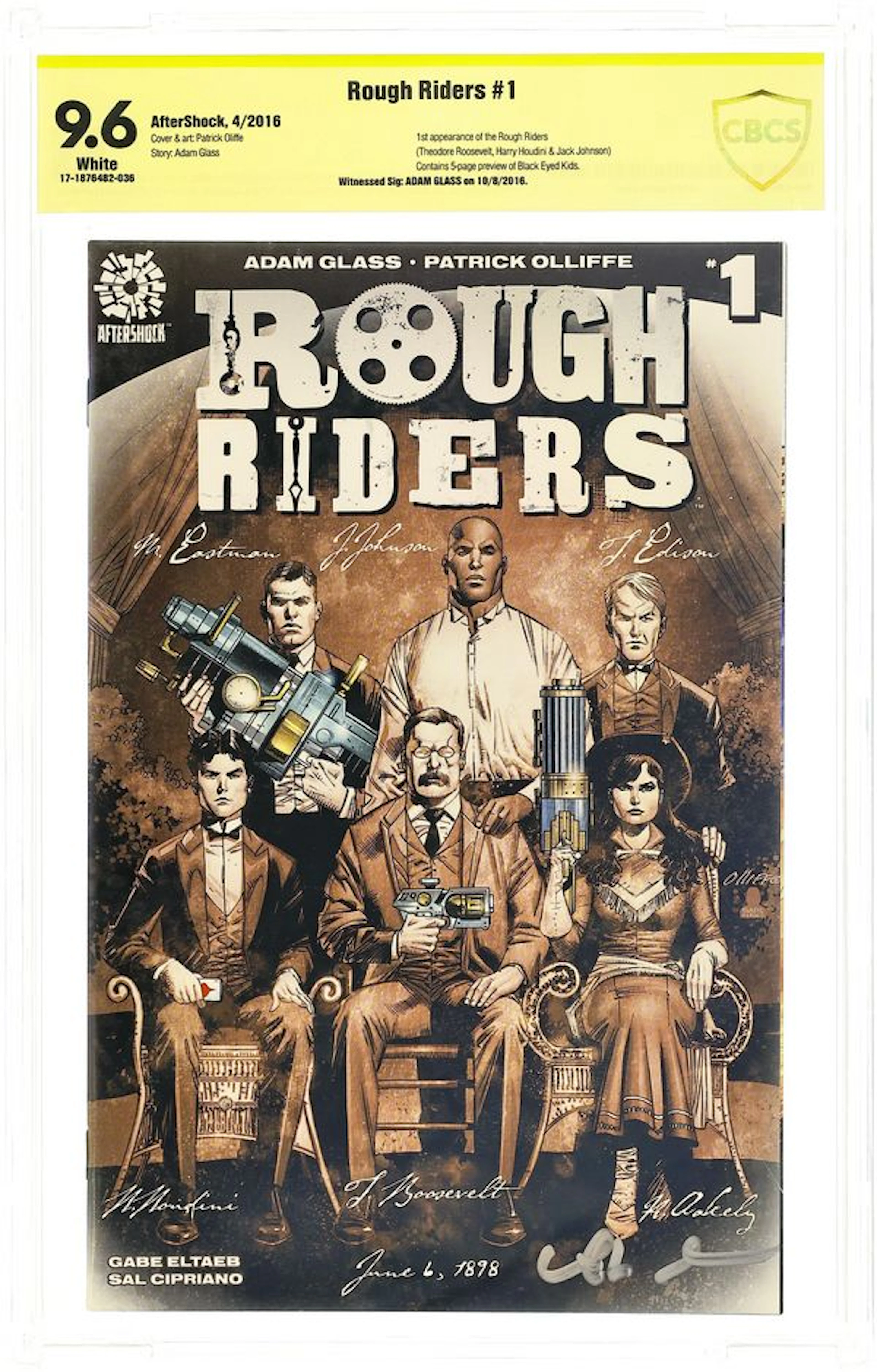 Rough Riders (2016 Aftershock) 1A CBCS 9.6 Witnessed Sig Glass
